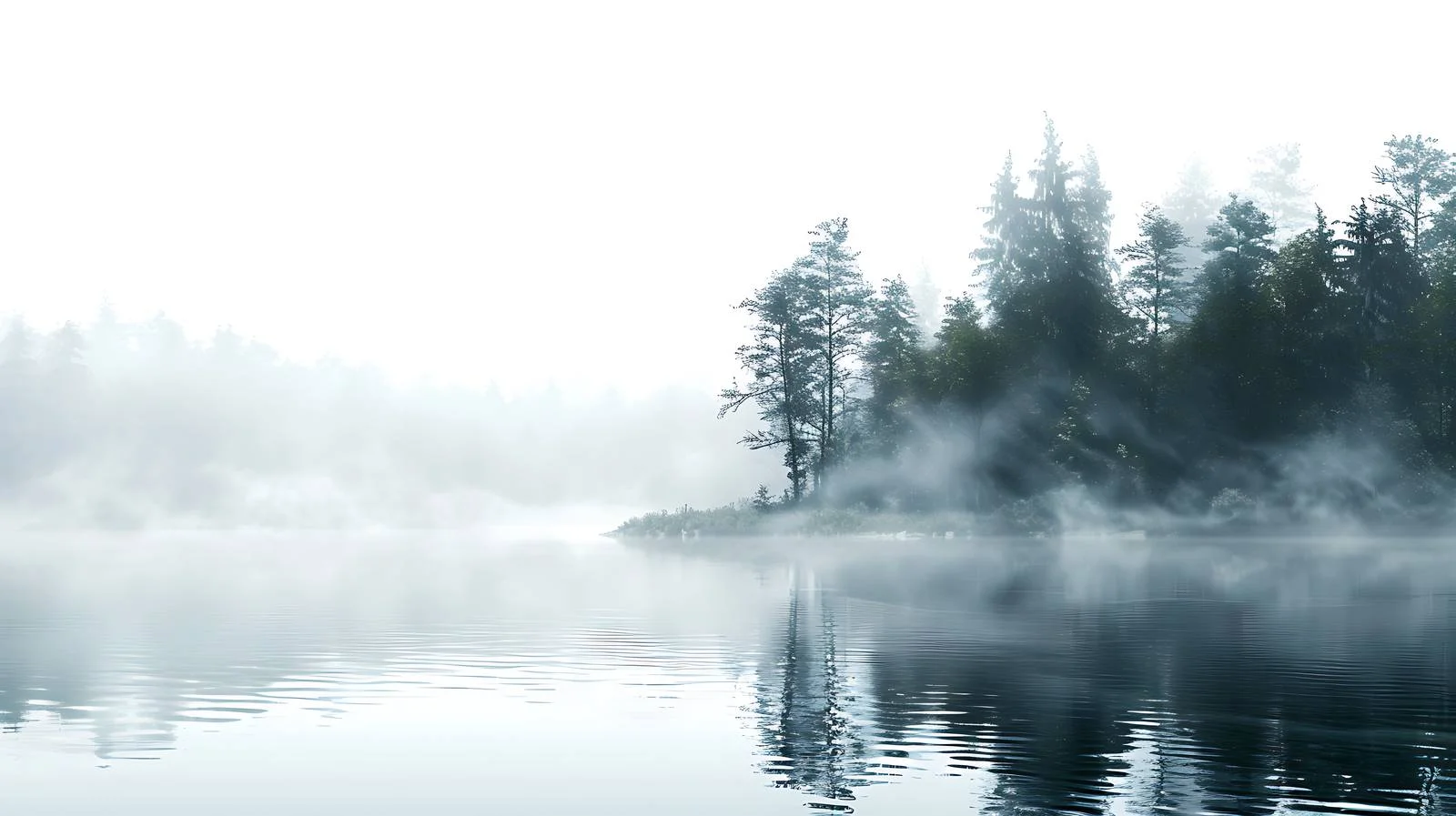 Serene Misty River Oasis at Dawn — free download from Dotvec