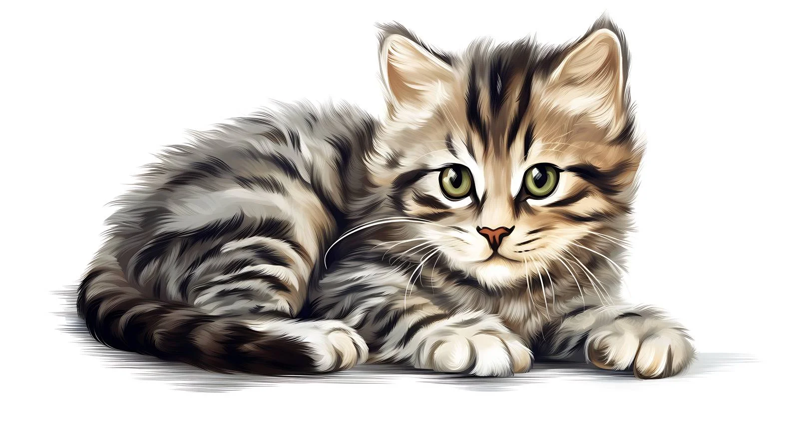 Flap-Eared Tabby Cat Hand-Drawn Sketch — free download from Dotvec