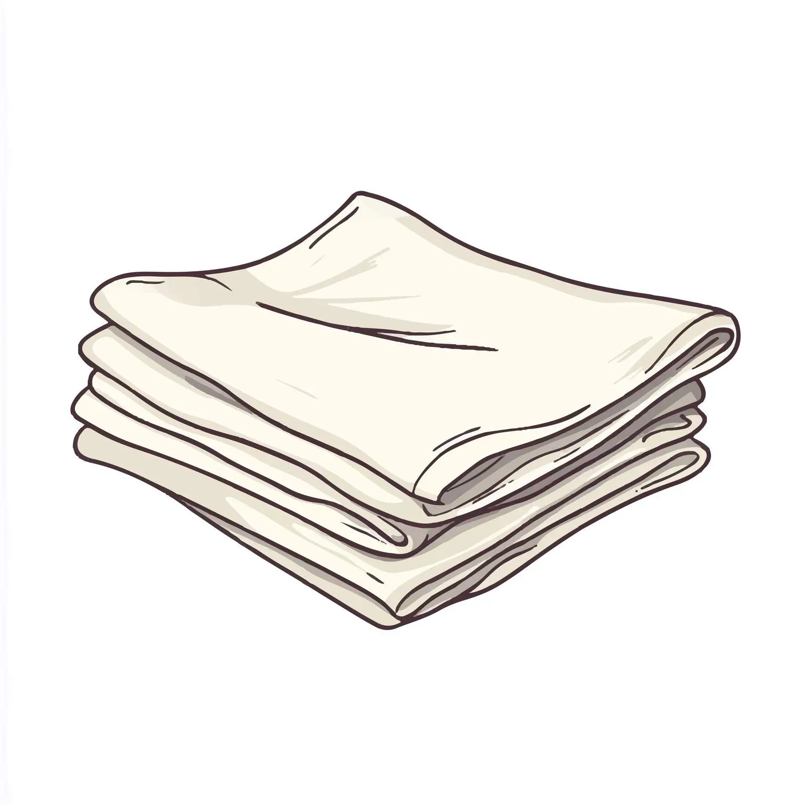 Hand-Drawn Cartoon Folded Cloth Vector Illustration — free download from Dotvec