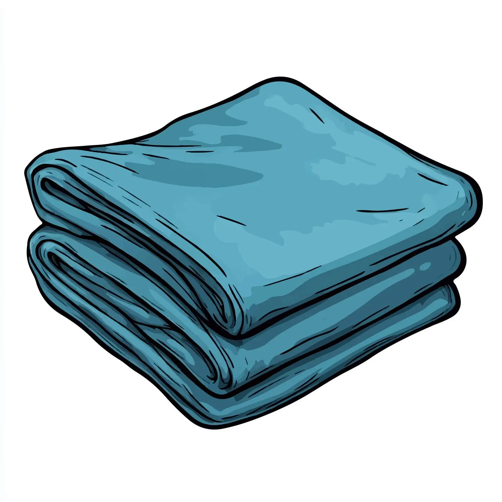 Hand-Drawn Folded Cloth Cartoon Vector Illustration — free download from Dotvec