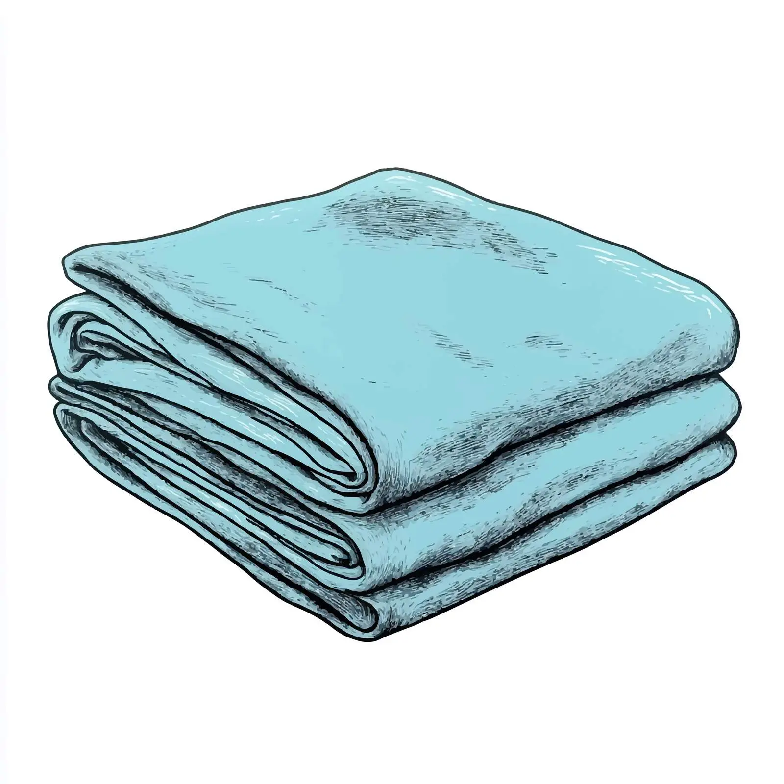 Hand-Drawn Folded Cloth Cartoon Vector Illustration — free download from Dotvec