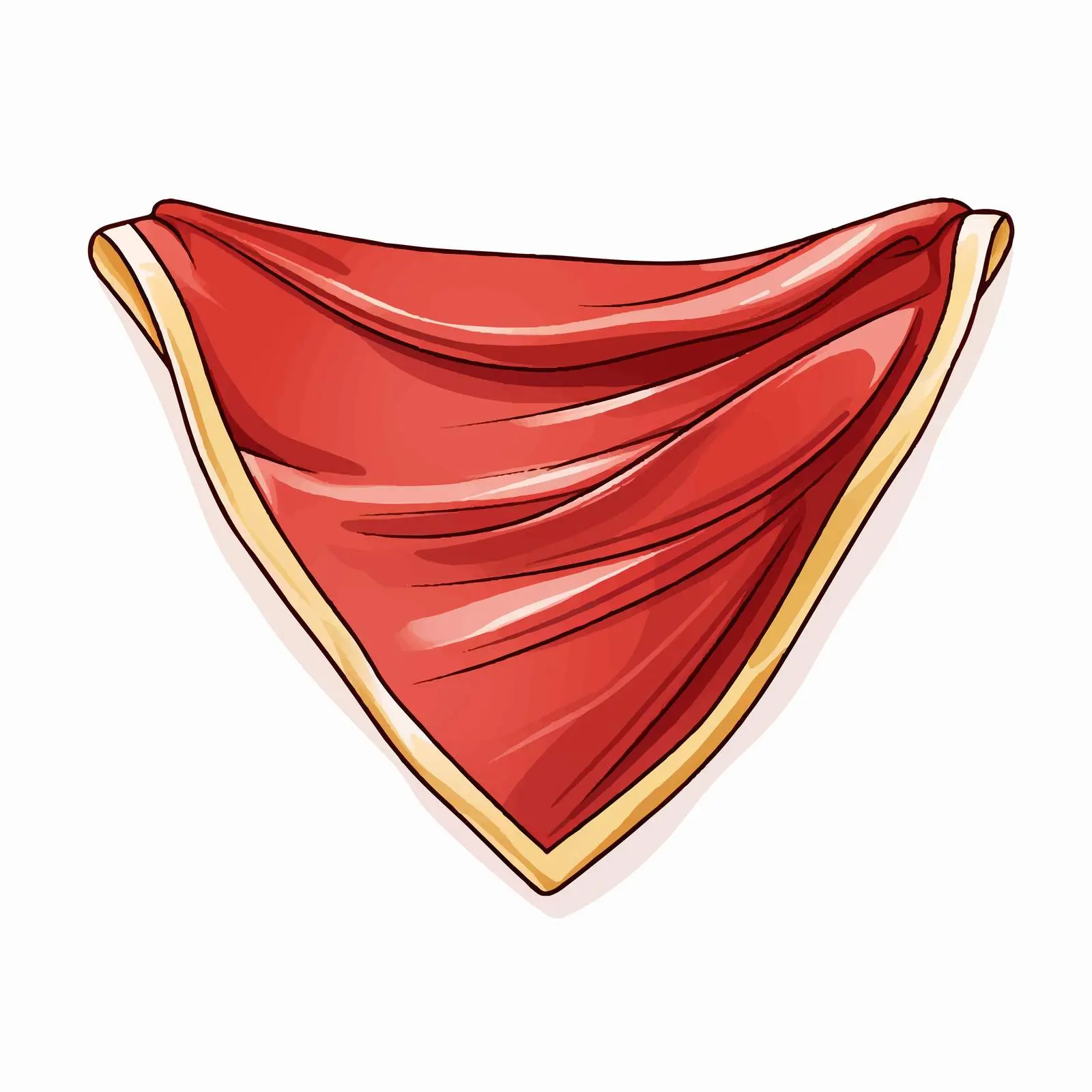 Folded Handkerchief Line Art Vector Illustration – free handkerchief image from Dotvec