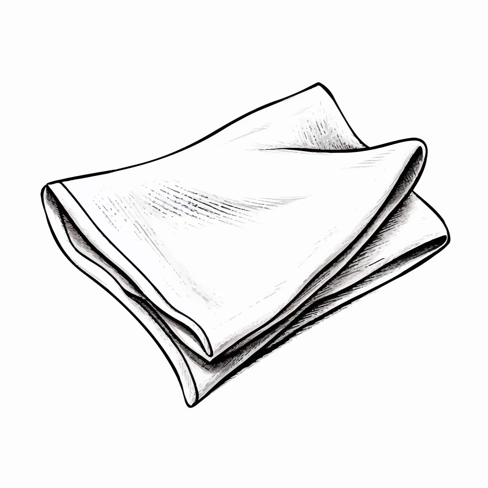 Folded Handkerchief Vector Illustration on White Background – free handkerchief image from Dotvec