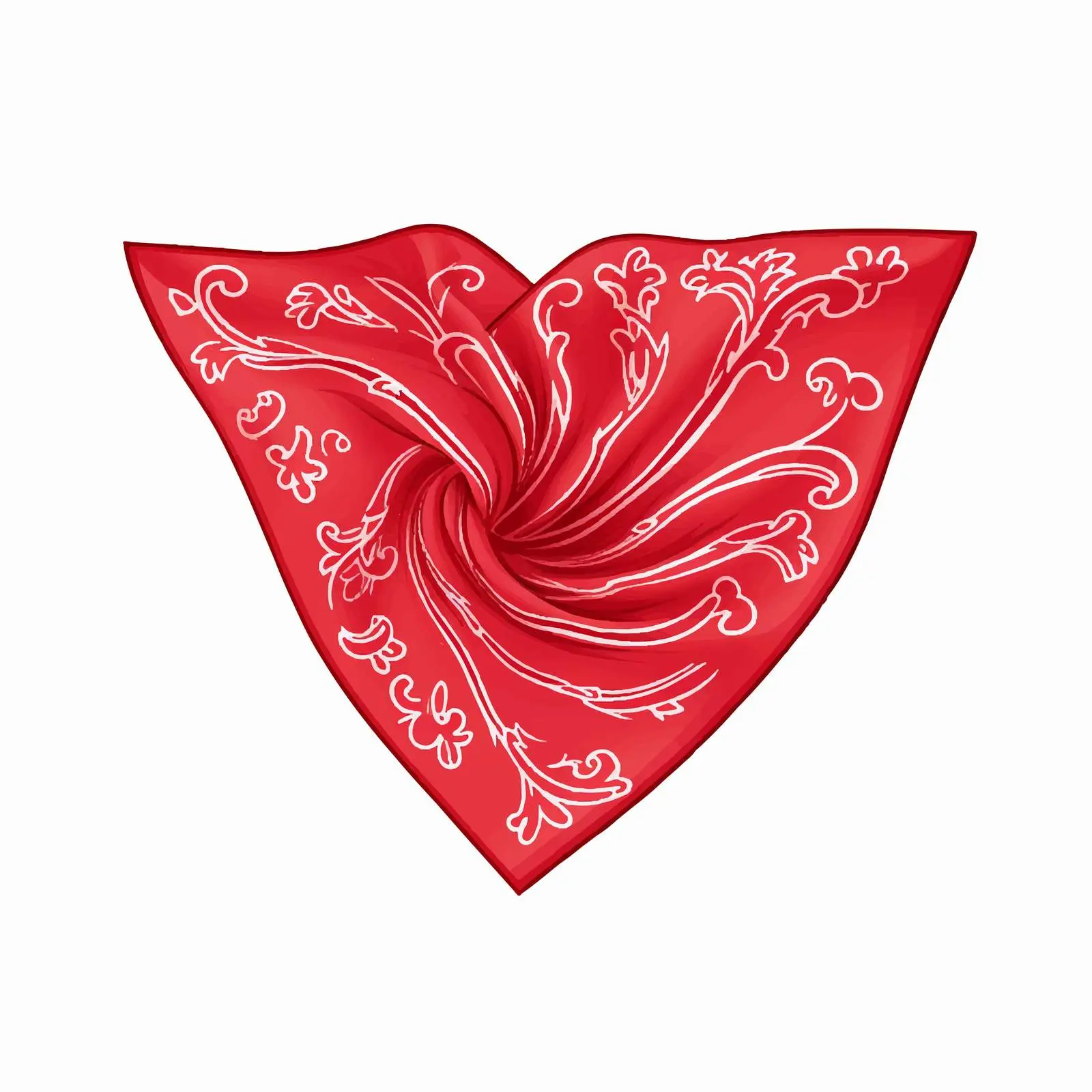 Folded Handkerchief Vector Illustration on White Background – free handkerchief image from Dotvec