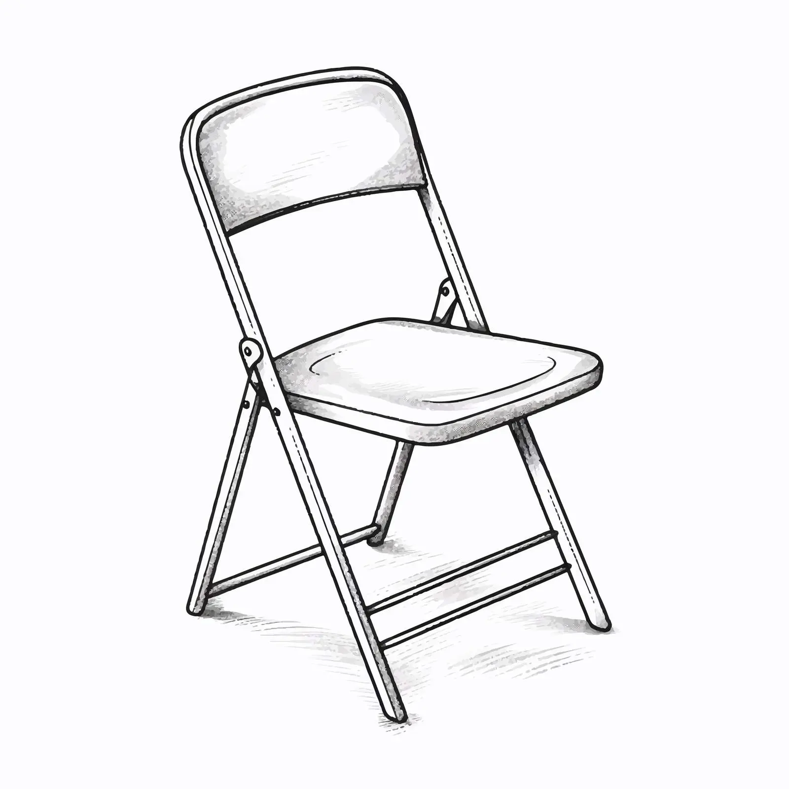 Folding Chair Vector Sketch Illustration – free graphic representation image from Dotvec