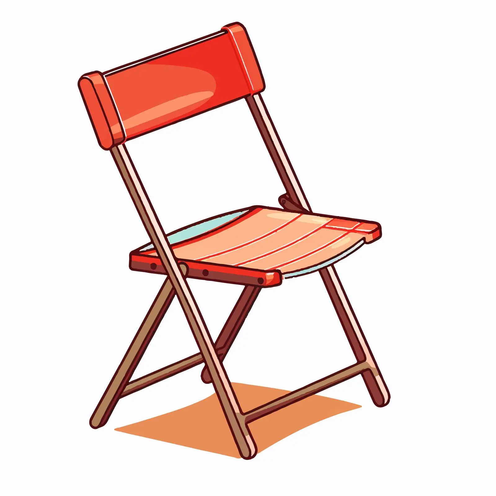 Folding Chair Vector Illustration on White Background — free download from Dotvec