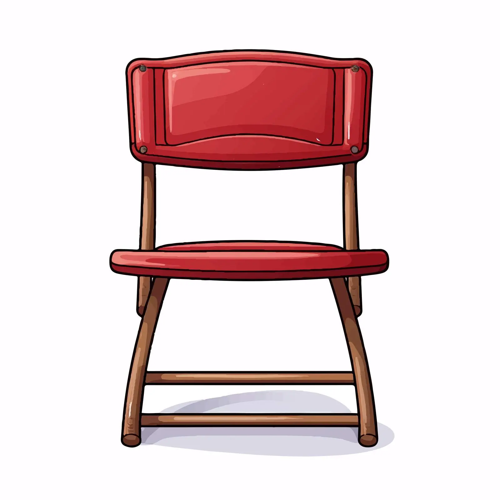 Folding Chair Vector Illustration on White Background — free download from Dotvec