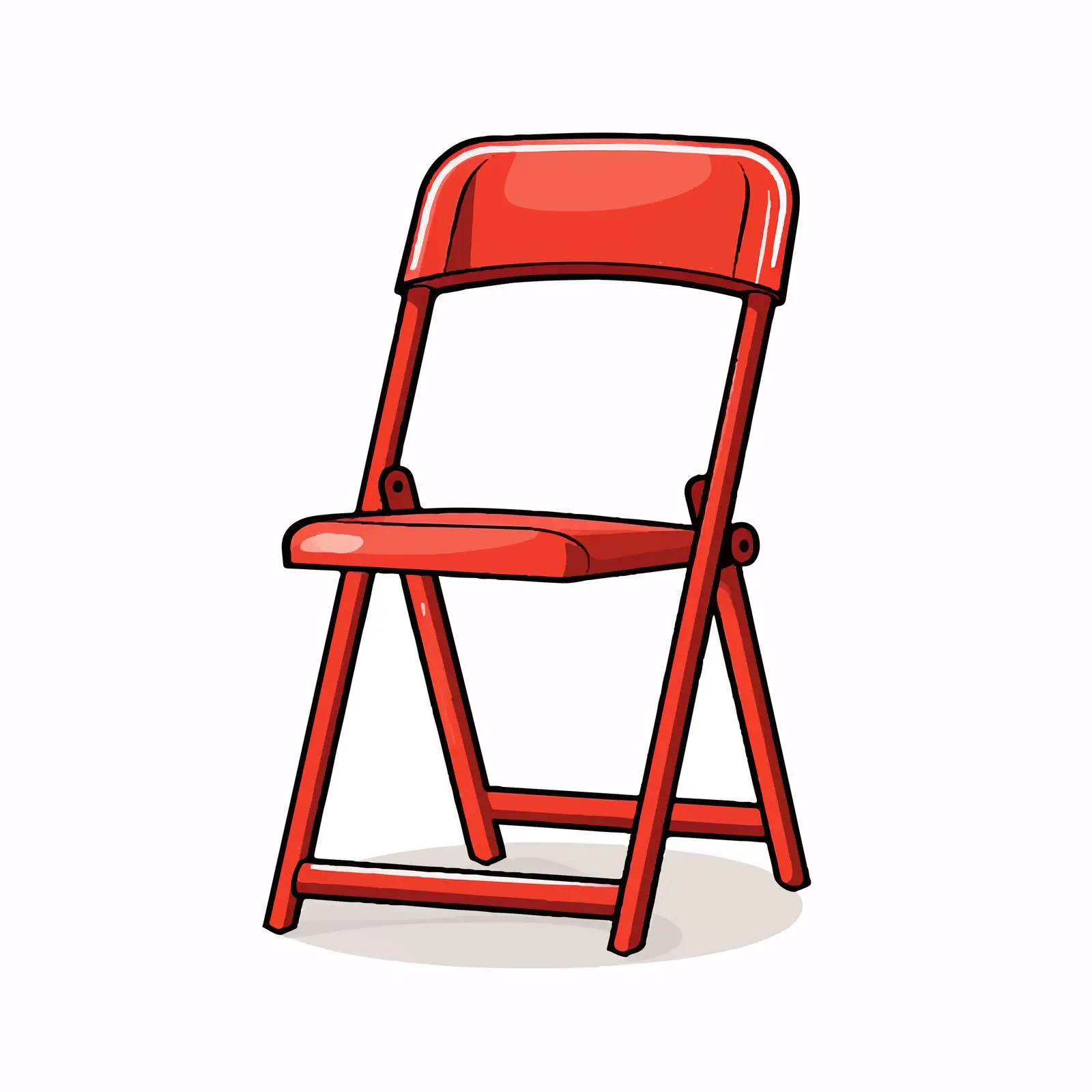 Folding Chair Vector Illustration on White Background — free download from Dotvec