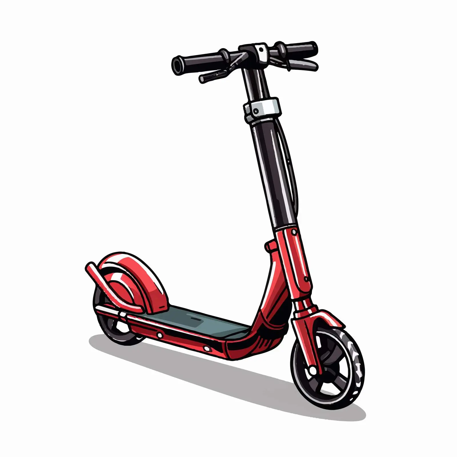 Cartoon Folding Scooter Isolated Vector Illustration – free simple icons image from Dotvec