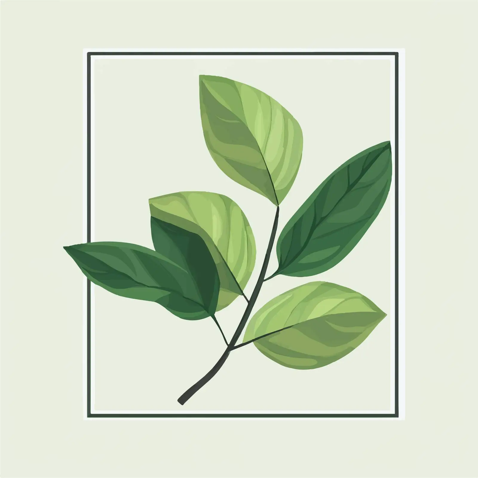 Flat Vector Foliage Leaf Illustration — free download from Dotvec