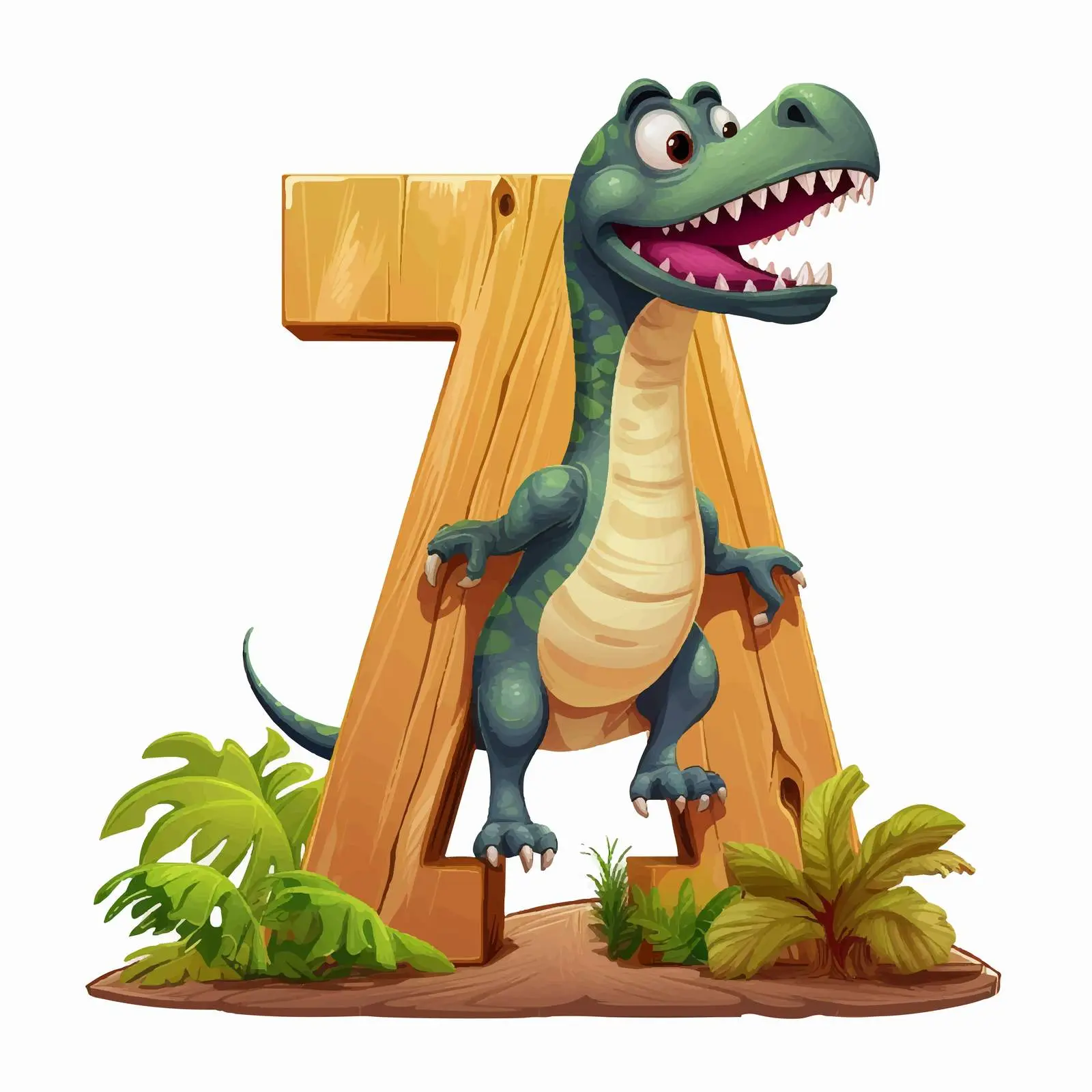 Dinosaur Character Font Design for English Alphabets — free download from Dotvec