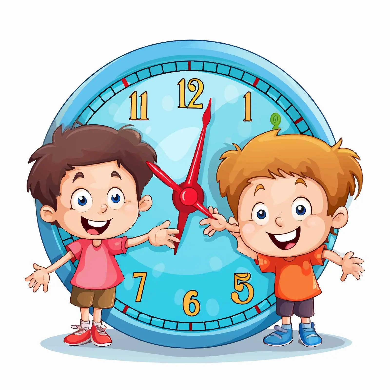 Kid-Friendly Clock Spelling Design — free download from Dotvec