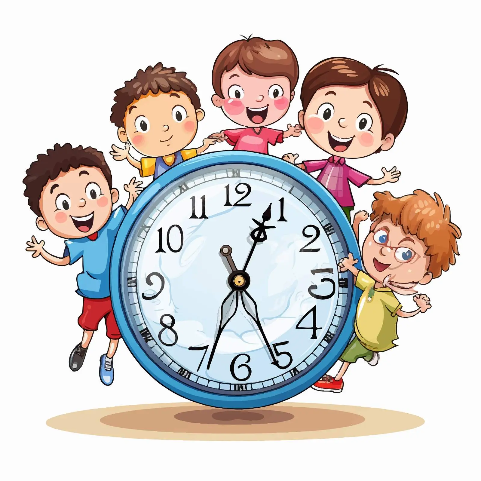 Kid-Friendly Clock Time Spelling Design — free download from Dotvec