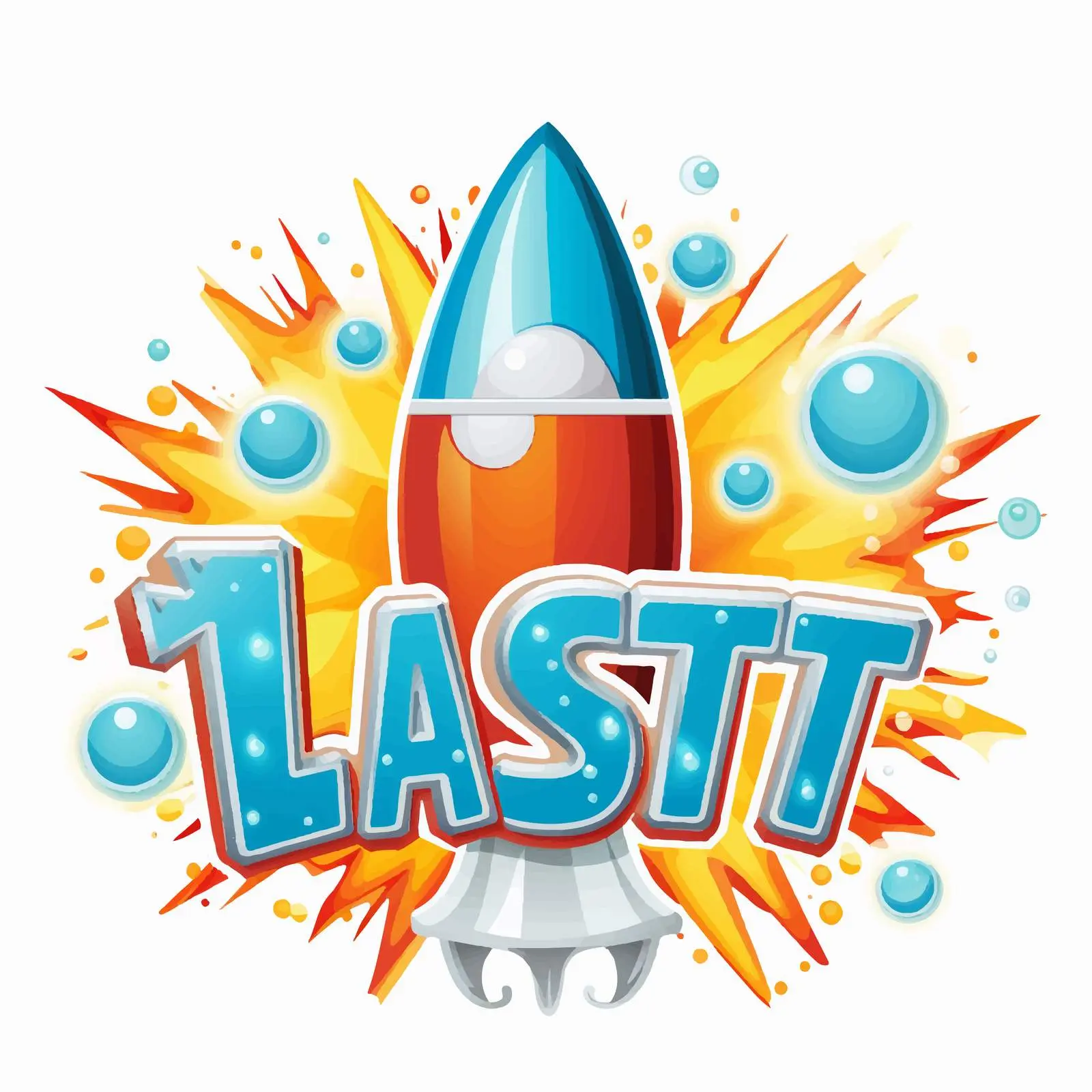 Bold Font Design for Word Blast Illustration — free download from Dotvec