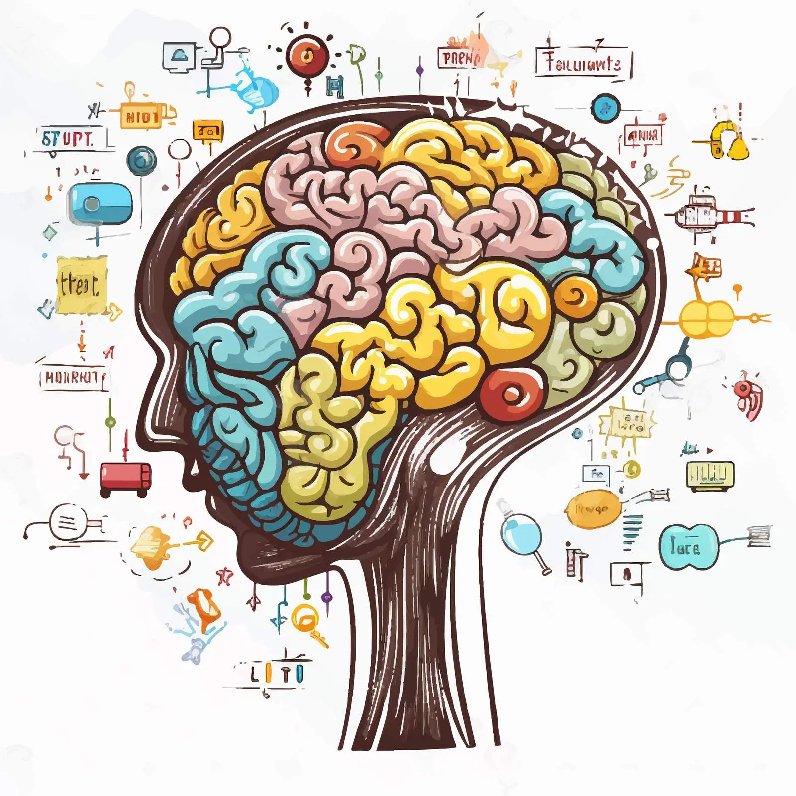 Font Design for Brainstorming Vector Art — free download from Dotvec