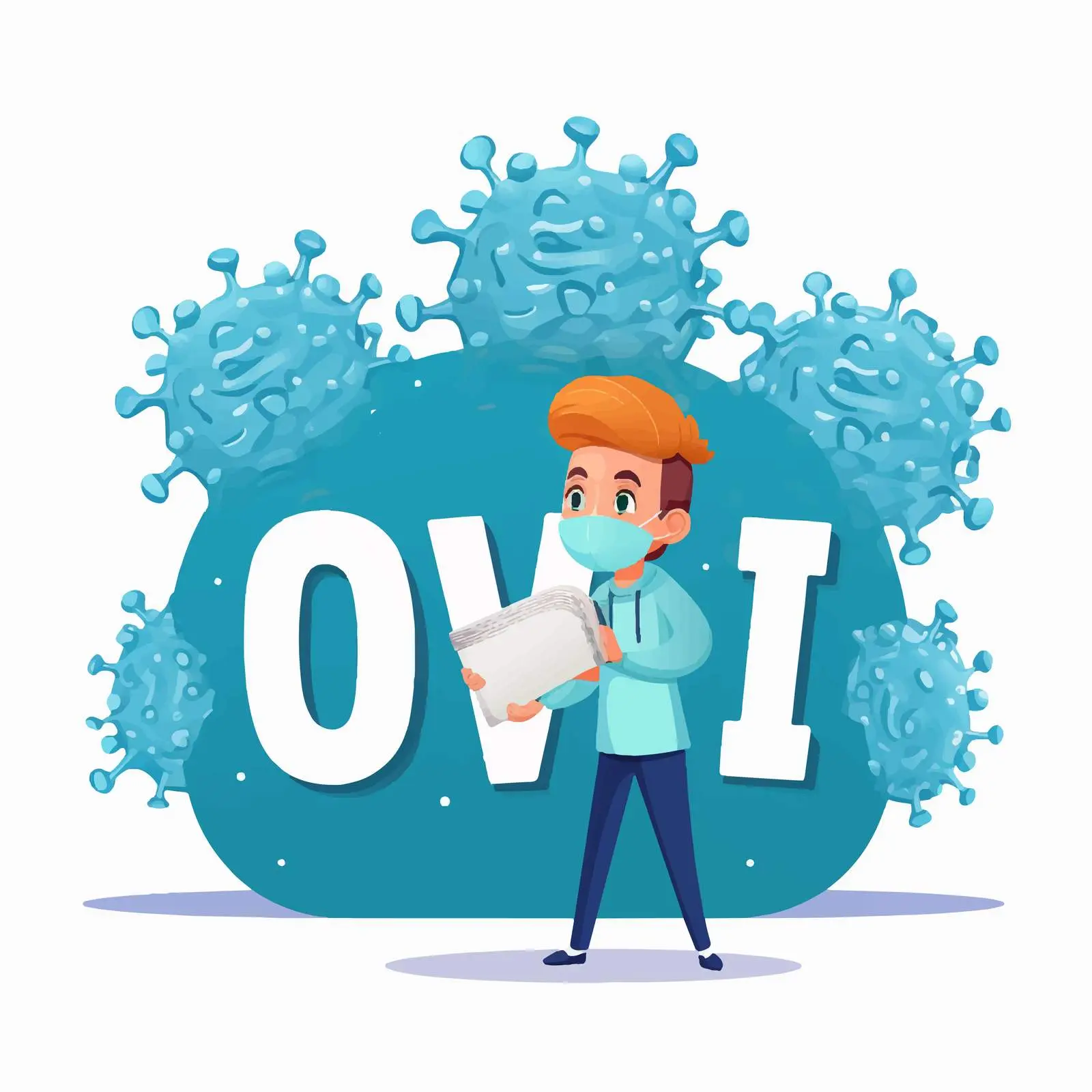 COVID-19 Font Design with Doctor Illustration — free download from Dotvec