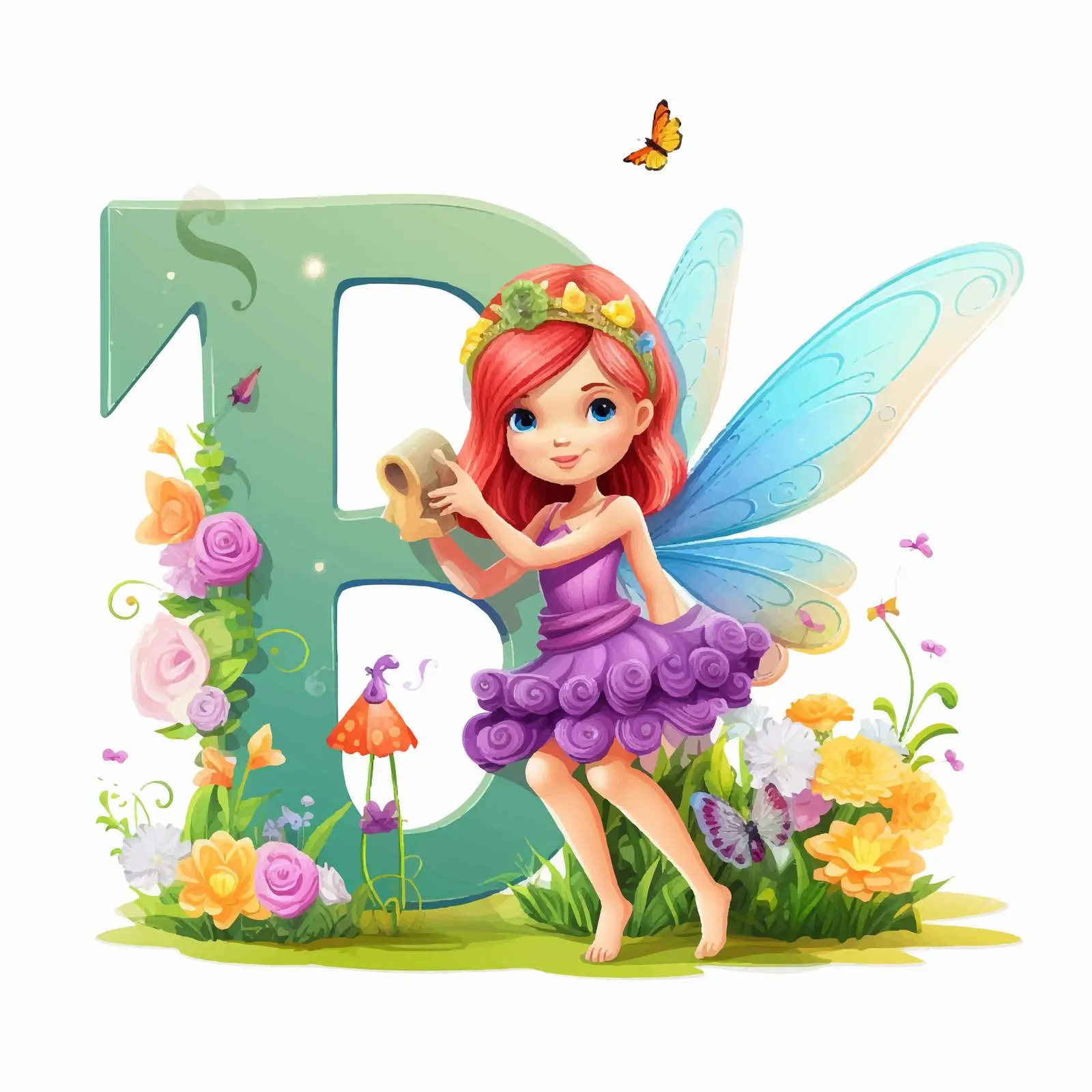 Whimsical Fairy Font Design Vector Illustration — free download from Dotvec