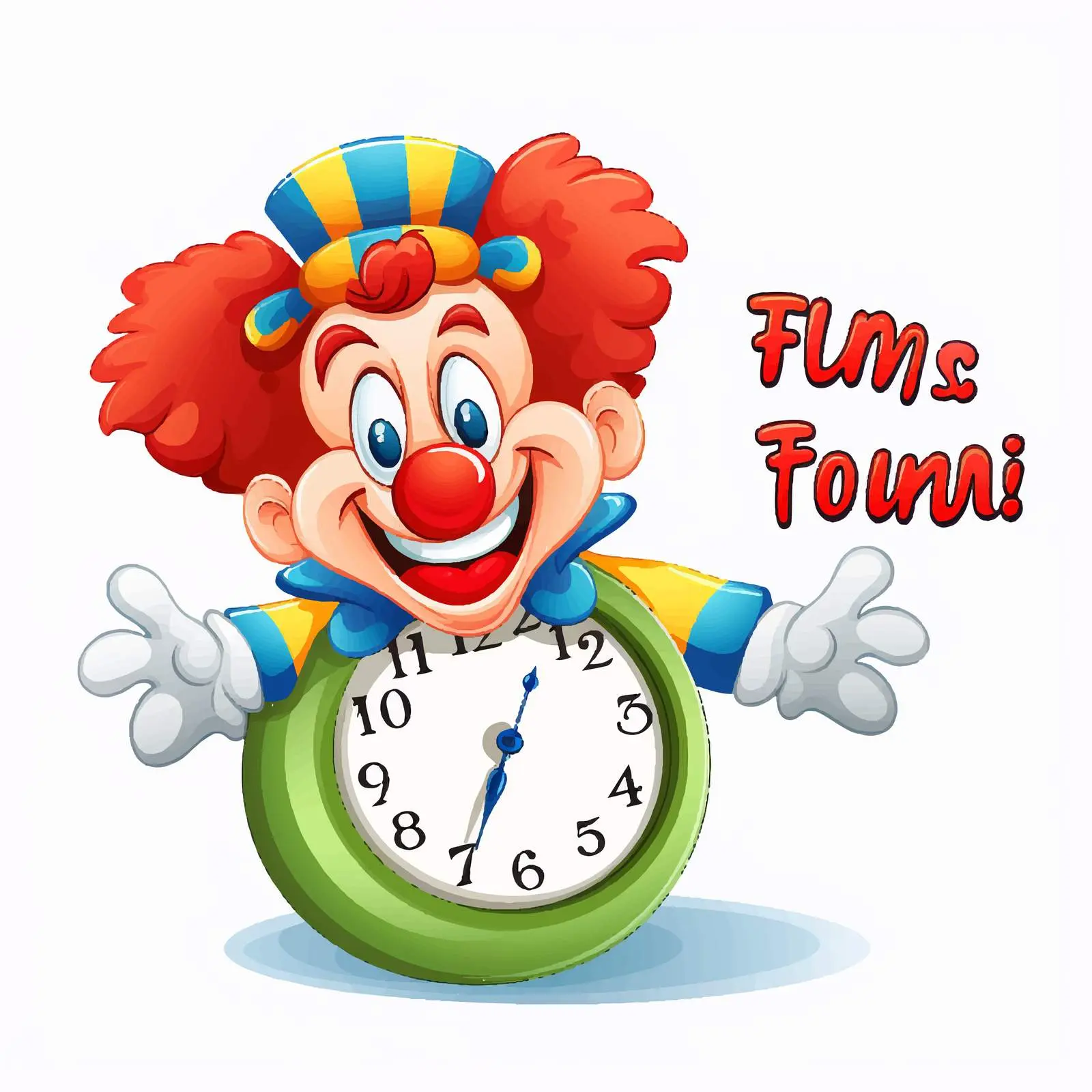 Fun Times Font Design with Clown Illustration – free happy vibes image from Dotvec