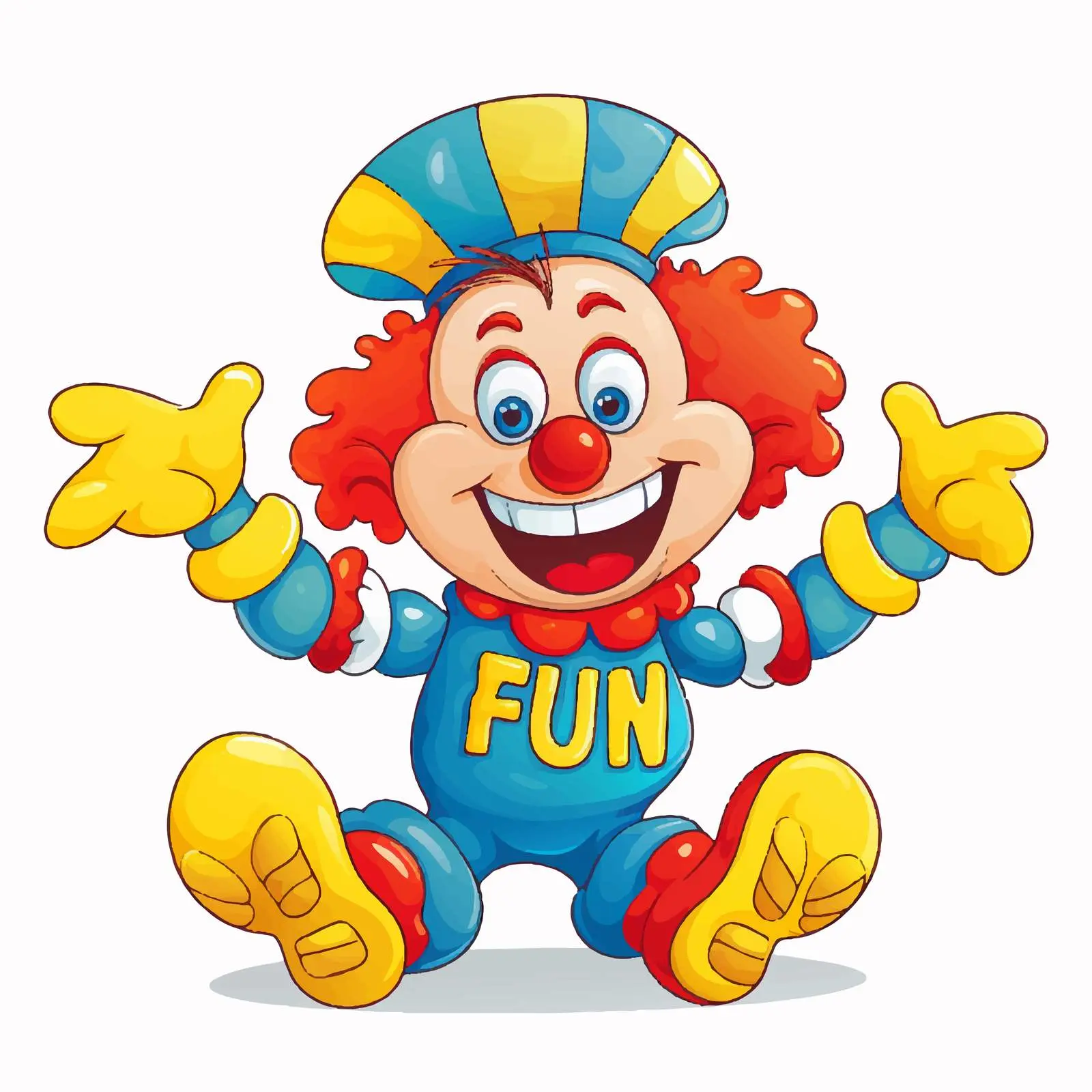 Fun Times Font Design with Clown Illustration — free download from Dotvec