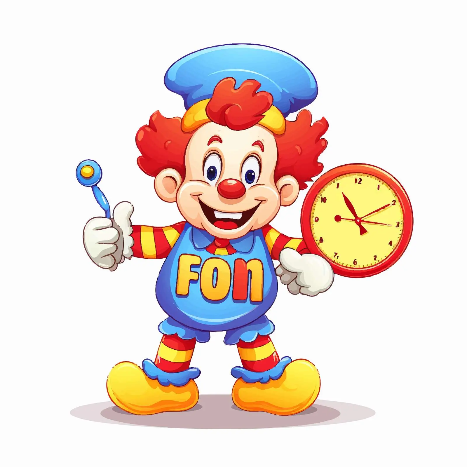 Fun Times Typography with Clown Illustration — free download from Dotvec