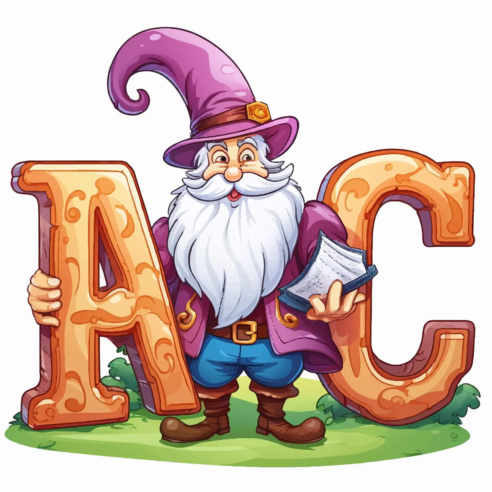 Whimsical Wizard Cartoon Font Design — free download from Dotvec