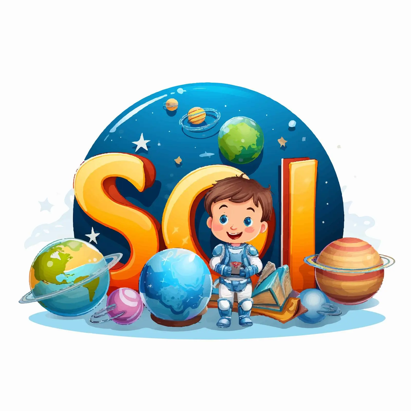 Fun Font Design for Kids' Science Learning — free download from Dotvec