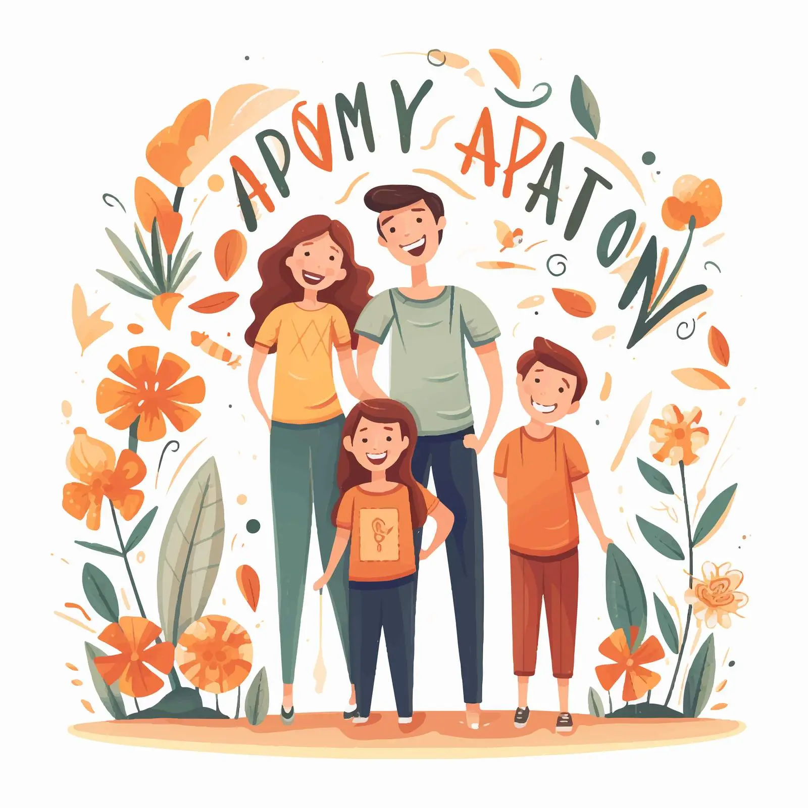 Family Stay at Home Typography Design — free download from Dotvec