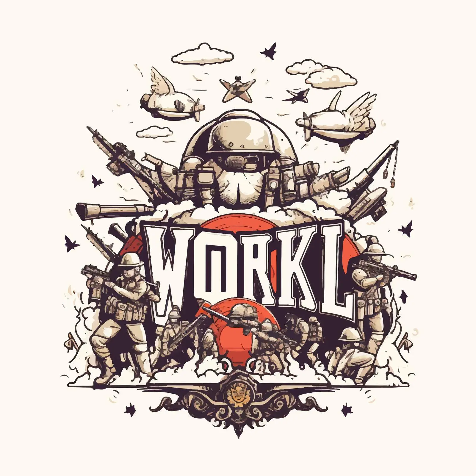 World War 3 Typography Illustration Vector Design — free download from Dotvec