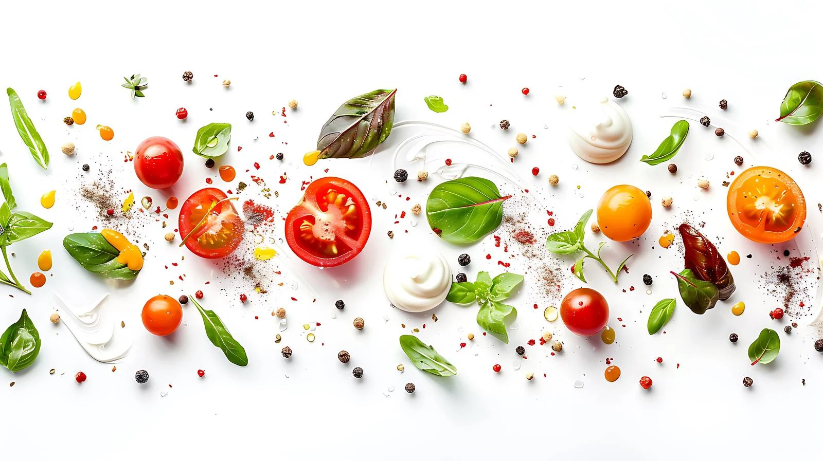 Elegant Food Background on White — free download from Dotvec