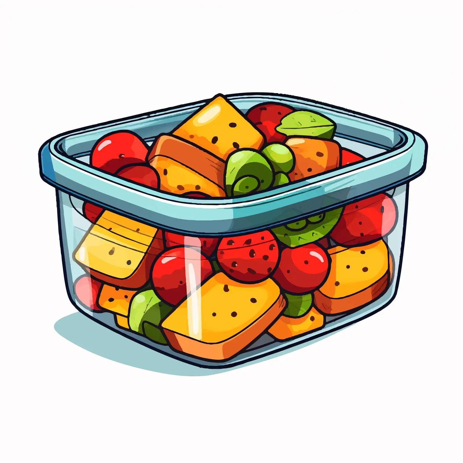 Cartoon Food Container Vector Illustration – free culinary tool image from Dotvec