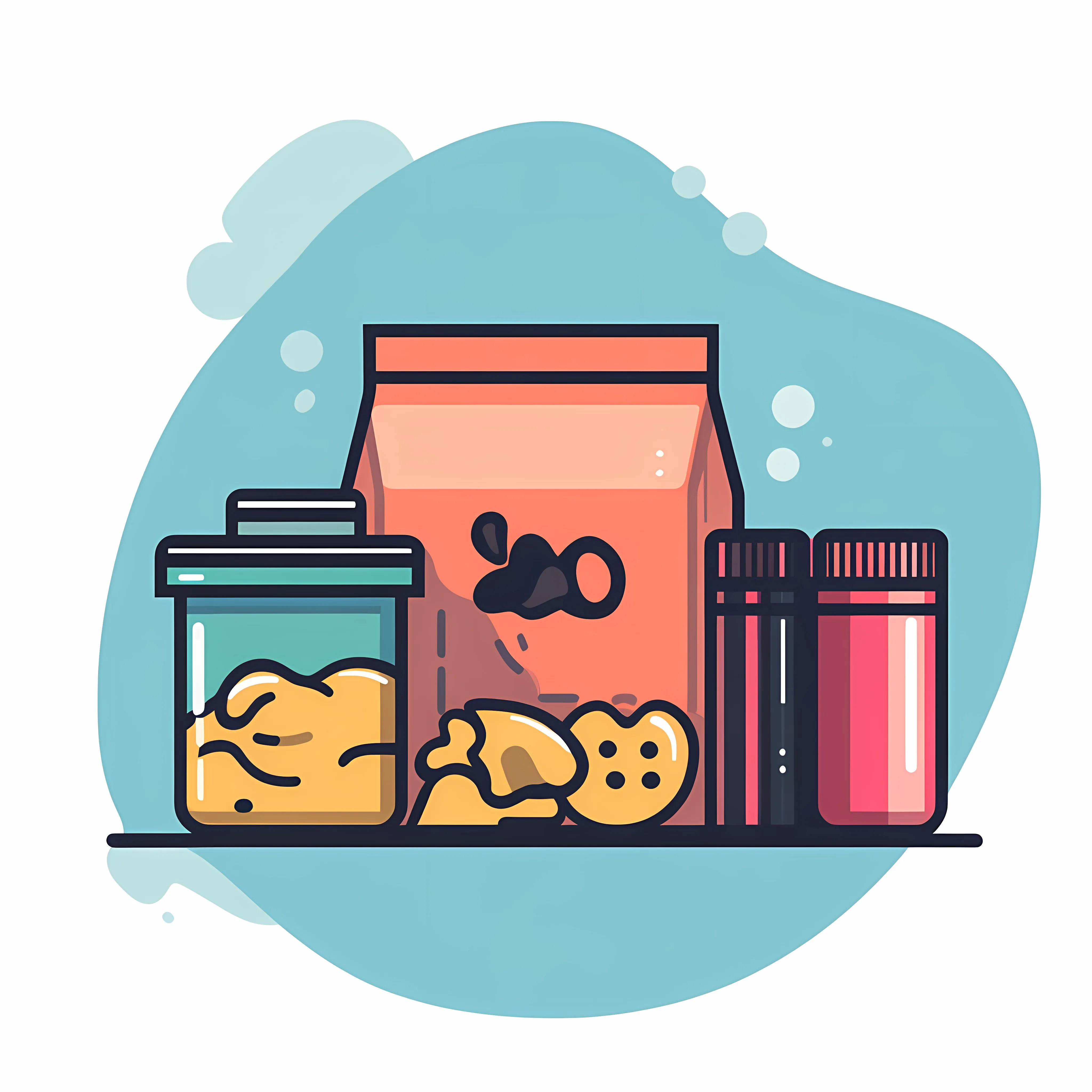 Veterinary Product Food Pack for Pets Illustration — free download from Dotvec