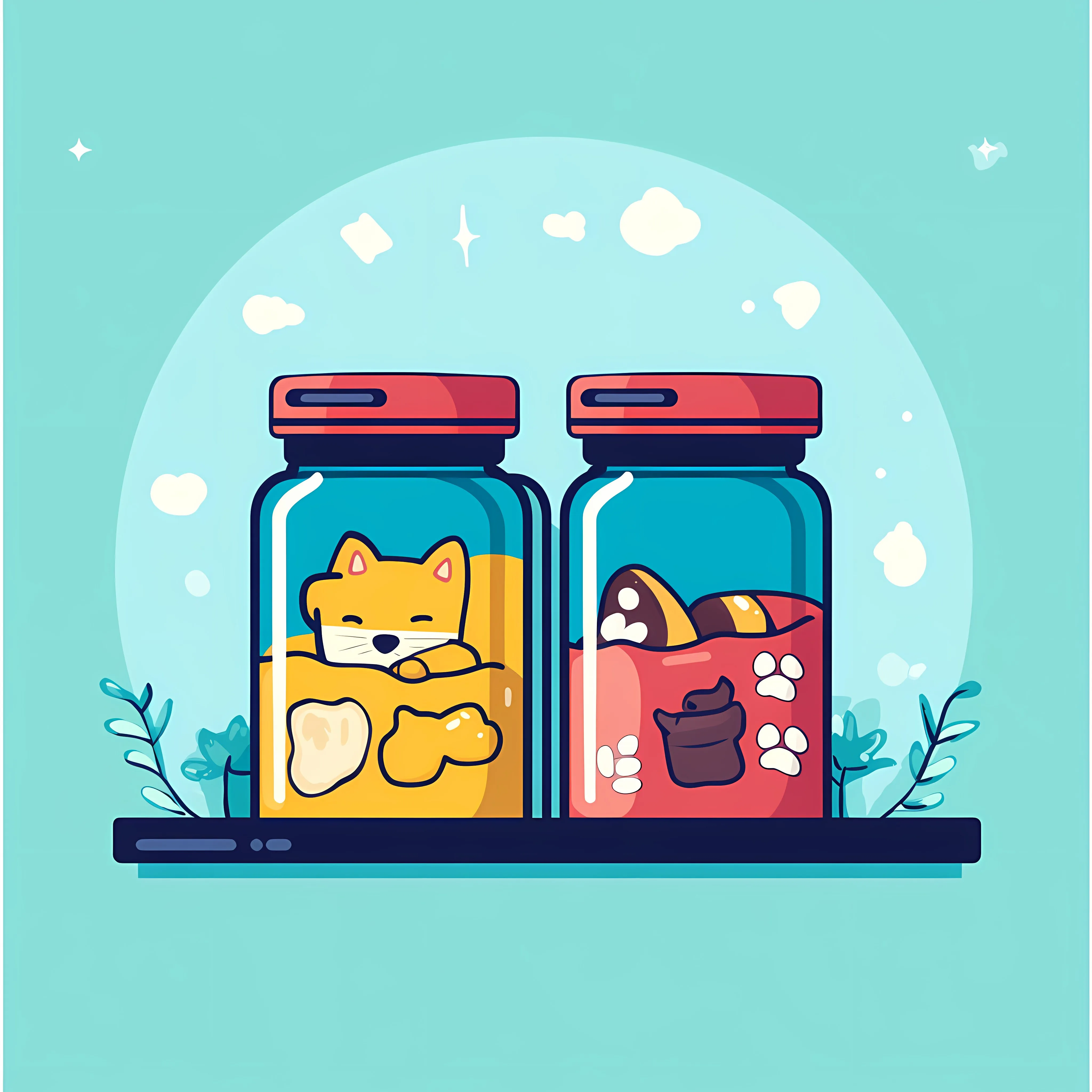 Veterinary Product Food Pack Flat Vector Illustration — free download from Dotvec