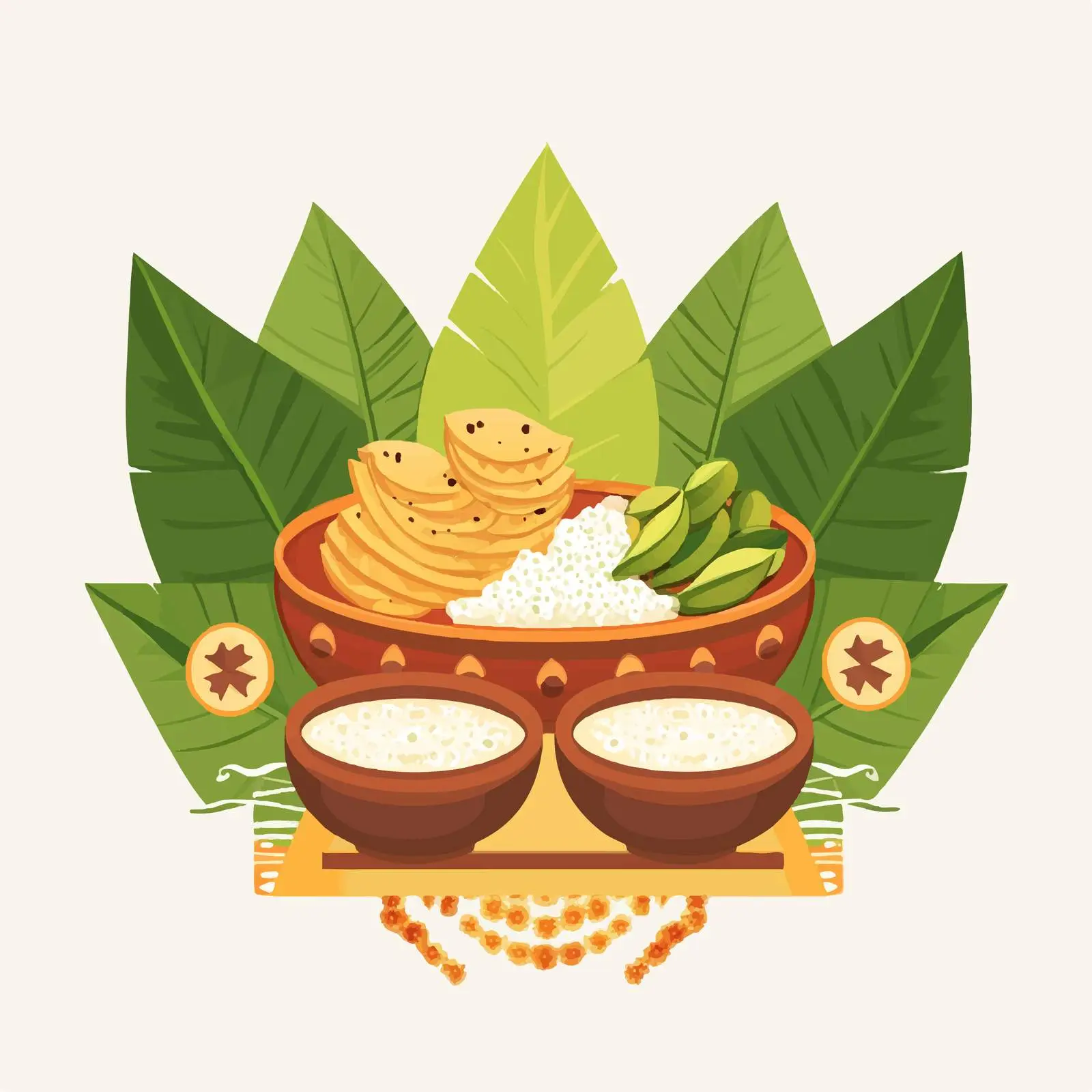 South Indian Onam Festival Flat Vector Illustration — free download from Dotvec