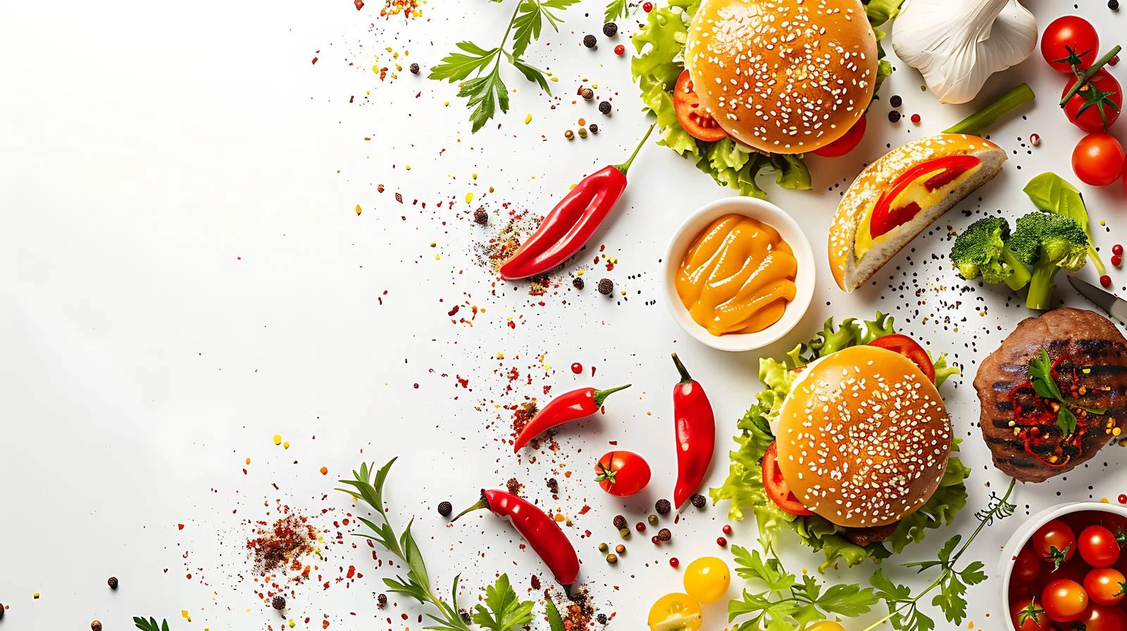 Elegant Food Display on White Background — free download from Dotvec