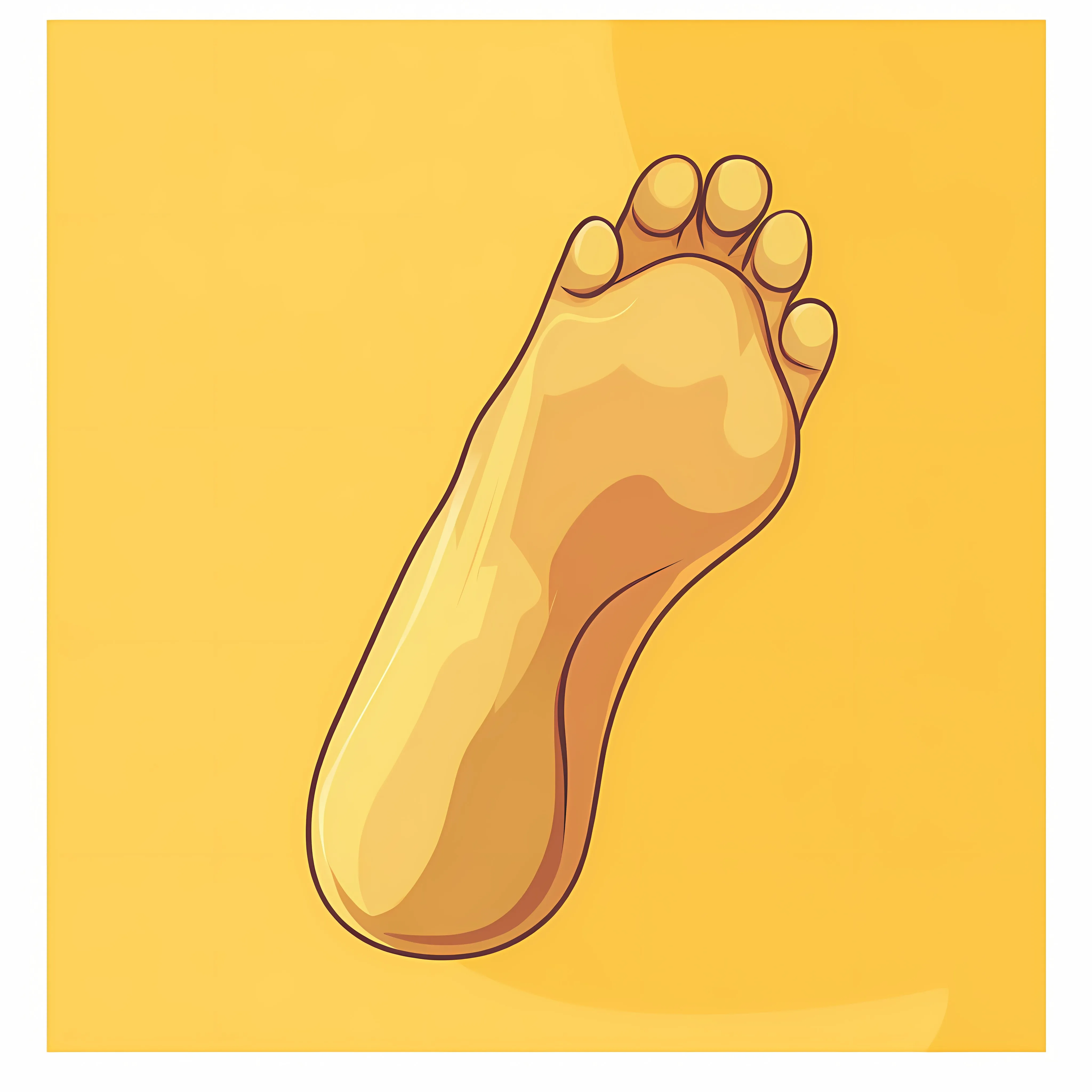 Minimal Flat Foot Vector Illustration in Frame — free download from Dotvec