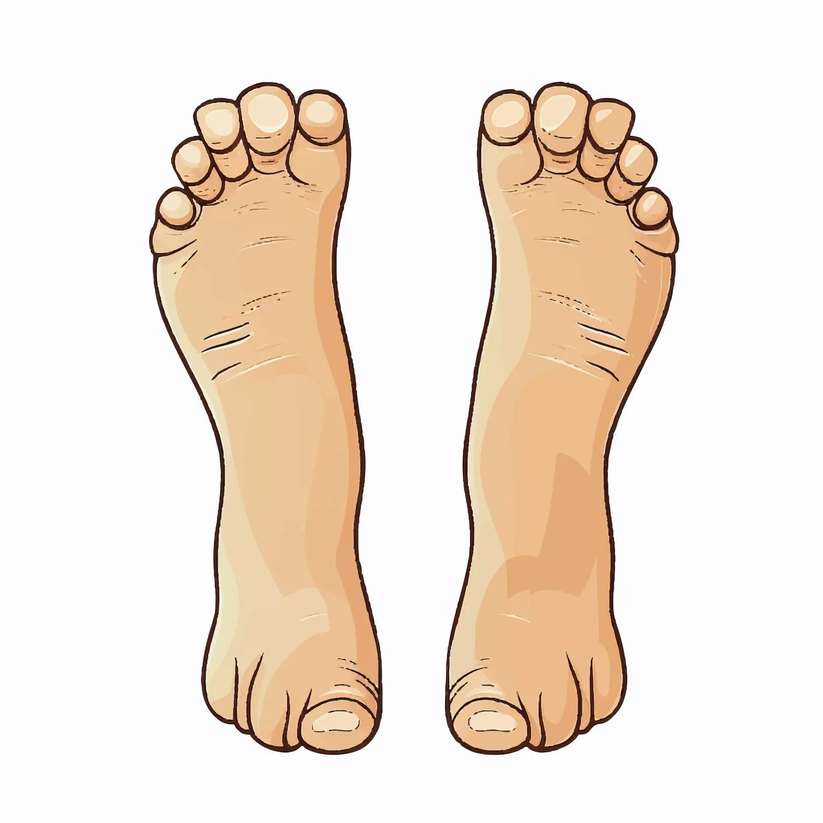 Top View Foot Vector Illustration on White Background — free download from Dotvec