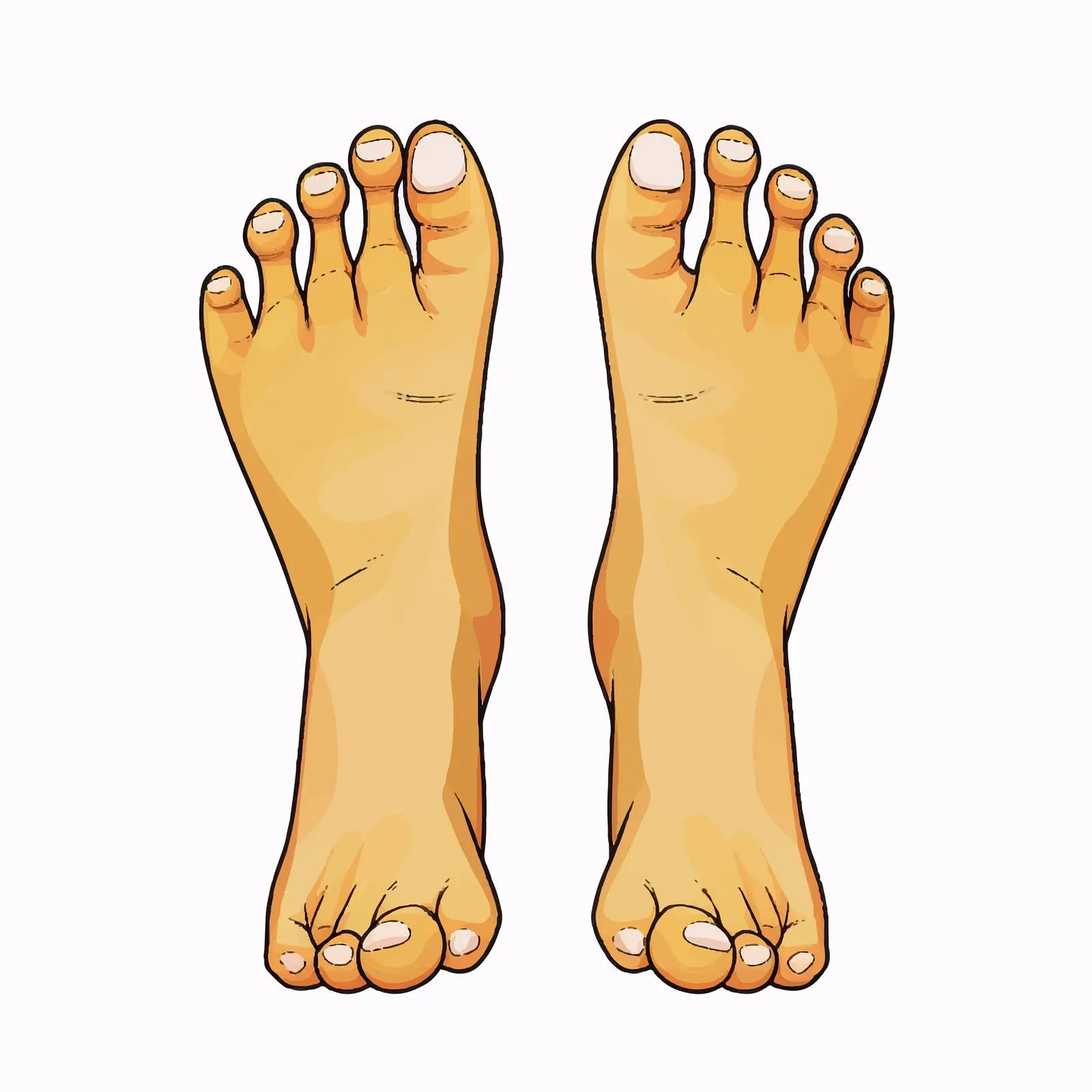 Top View Foot Vector Illustration on White Background — free download from Dotvec