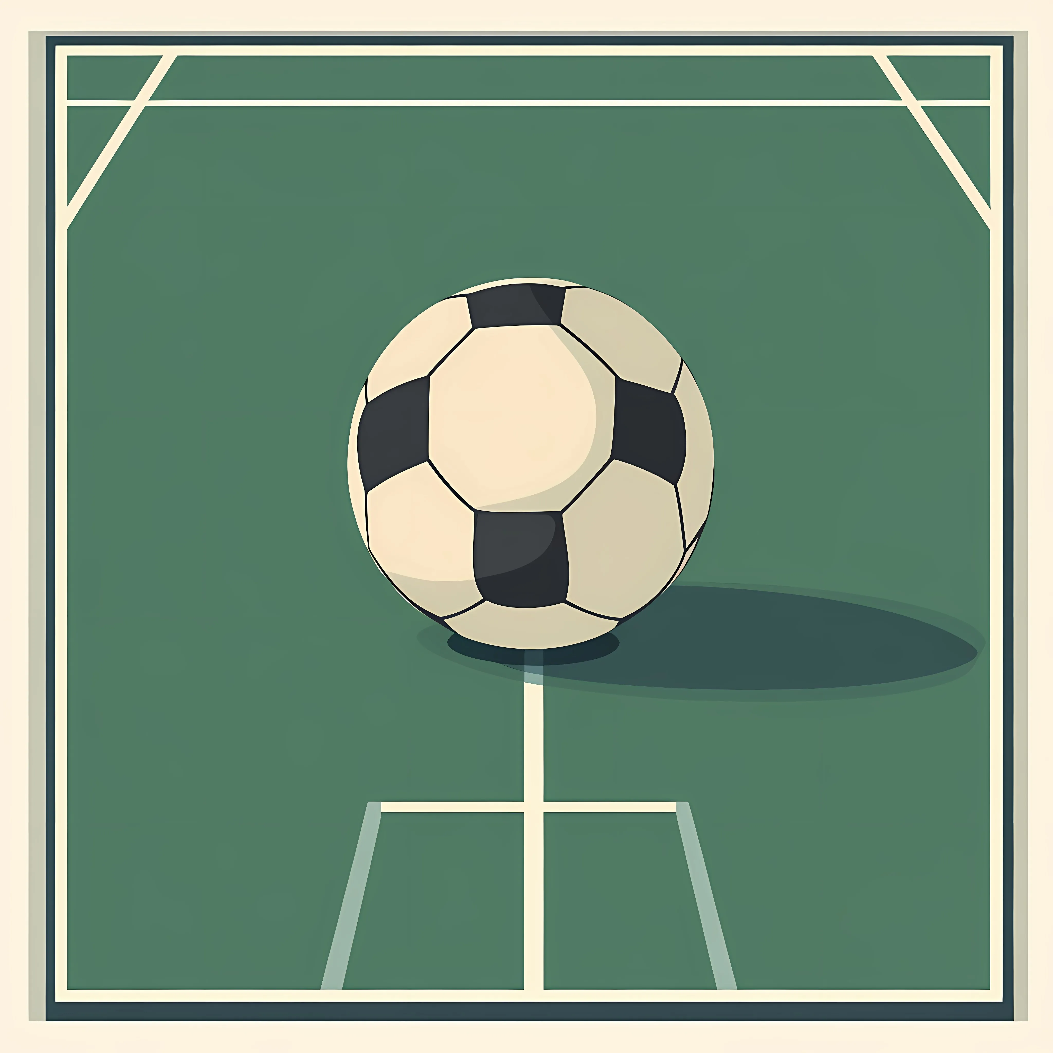 Framed Flat Vector Football Illustration — free download from Dotvec