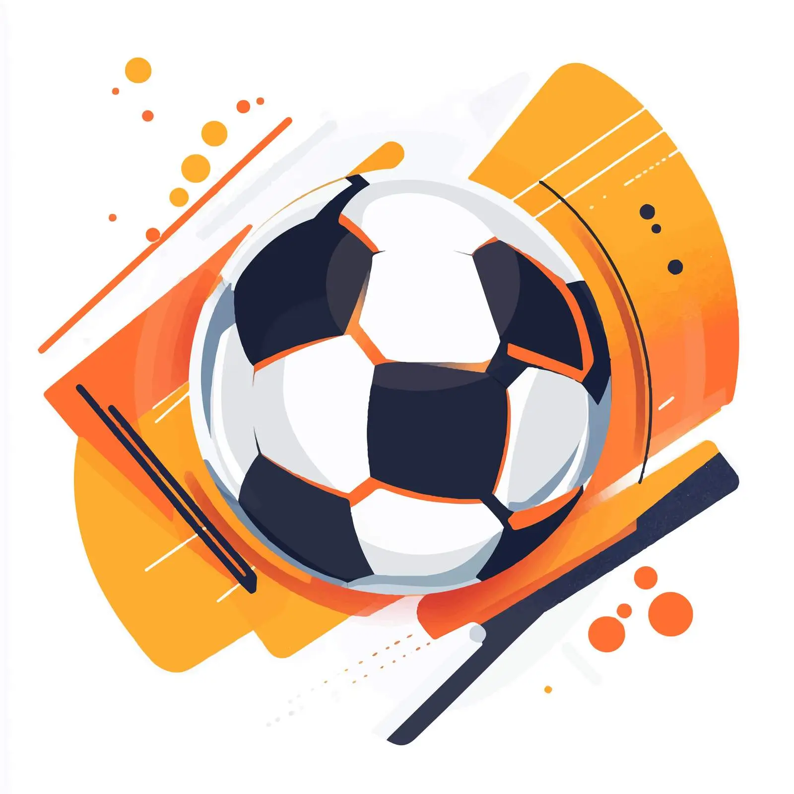 Flat Vector Football Illustration in Frame — free download from Dotvec