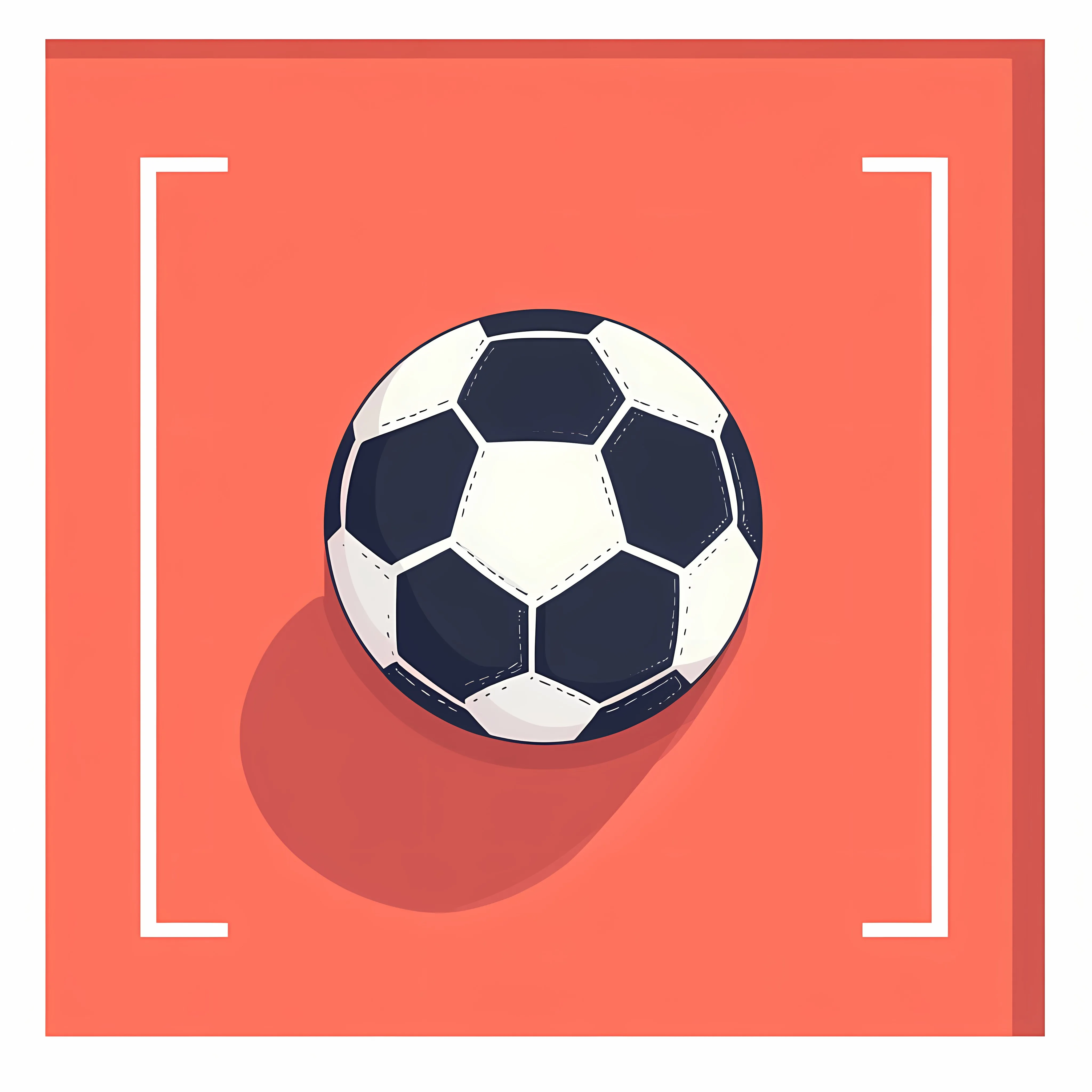 Football Flat Vector Illustration in Frame — free download from Dotvec