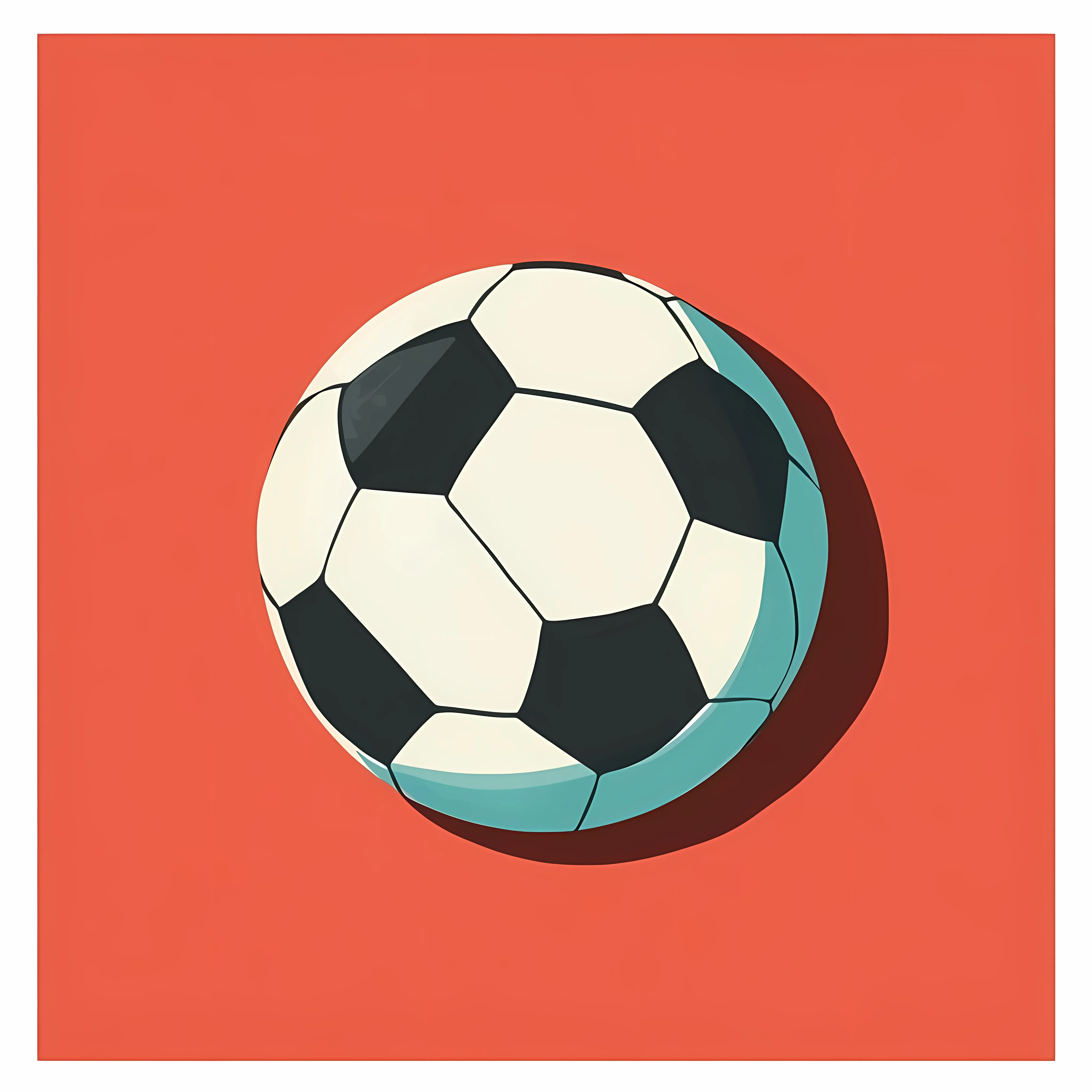 Football Flat Vector Illustration in Frame — free download from Dotvec