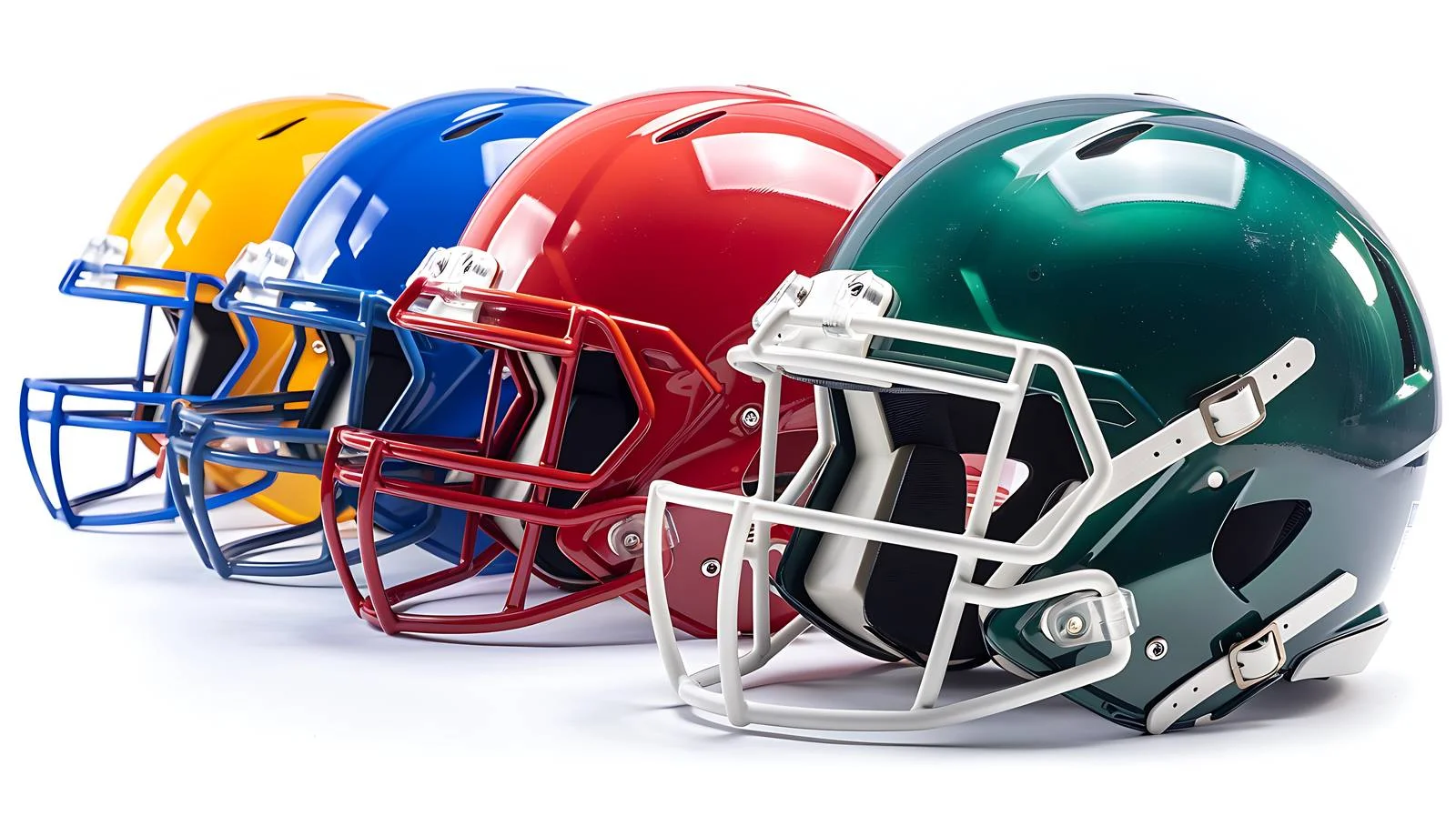 Variety of Football Helmets in Side View — free download from Dotvec