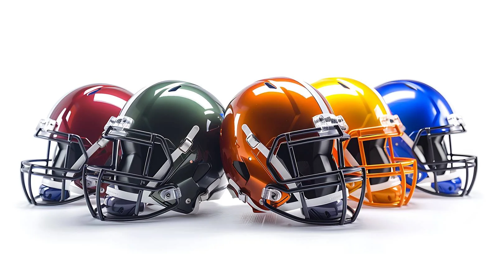 Assorted Football Helmets Array Isolated View — free download from Dotvec
