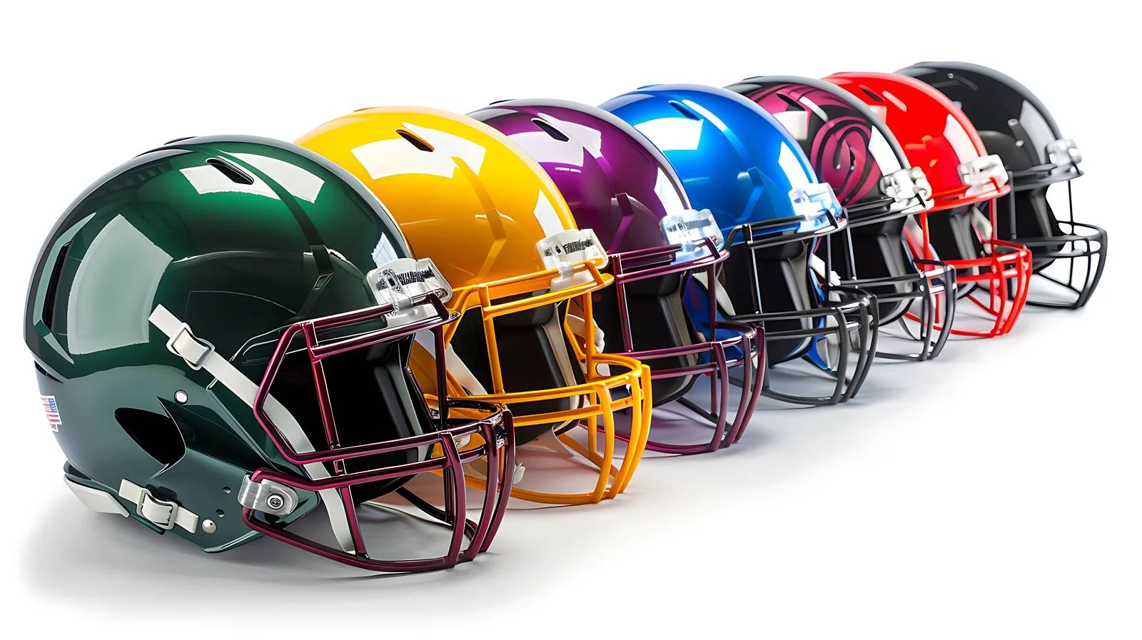 Assorted Football Helmets in Side View — free download from Dotvec