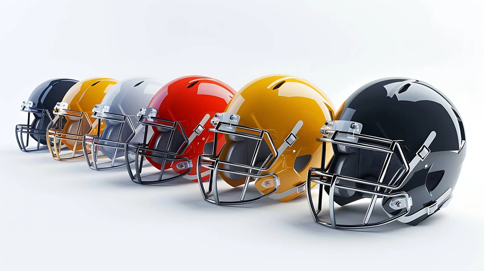 Assorted Football Helmets in Various Colors — free download from Dotvec