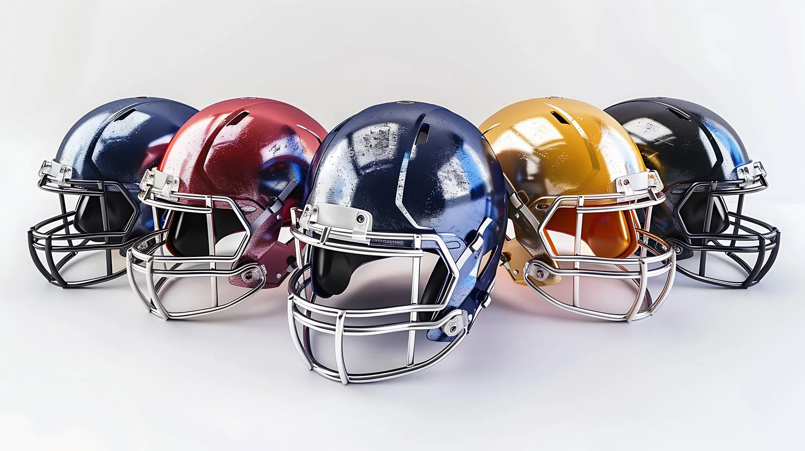 Assorted Football Helmets Side View Collection — free download from Dotvec