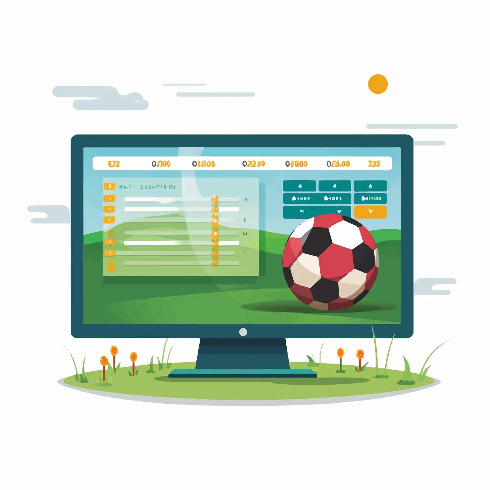 Football Match Score Display on Computer Screen – free 3d design image from Dotvec