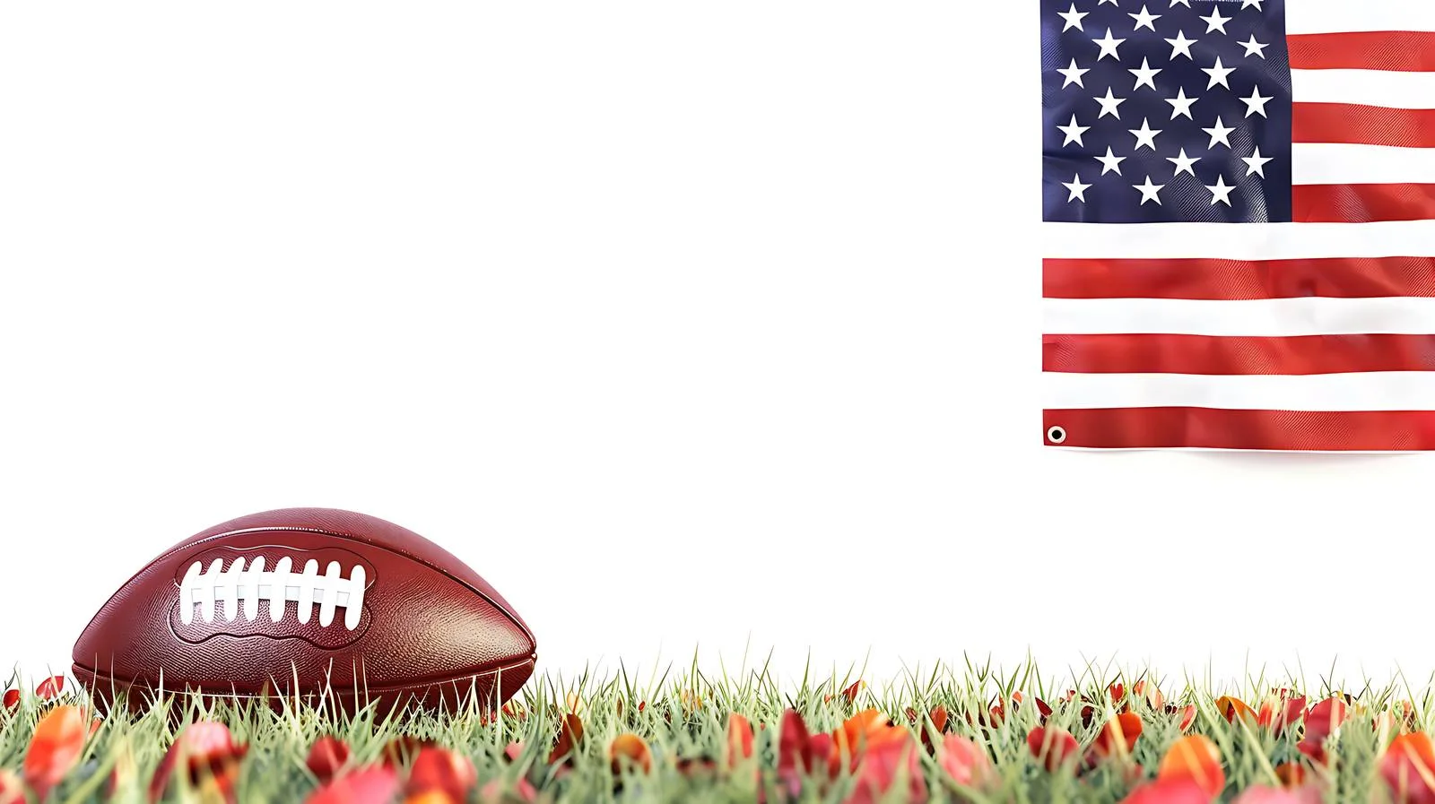 Game Day Football Match Amidst American Flag — free download from Dotvec