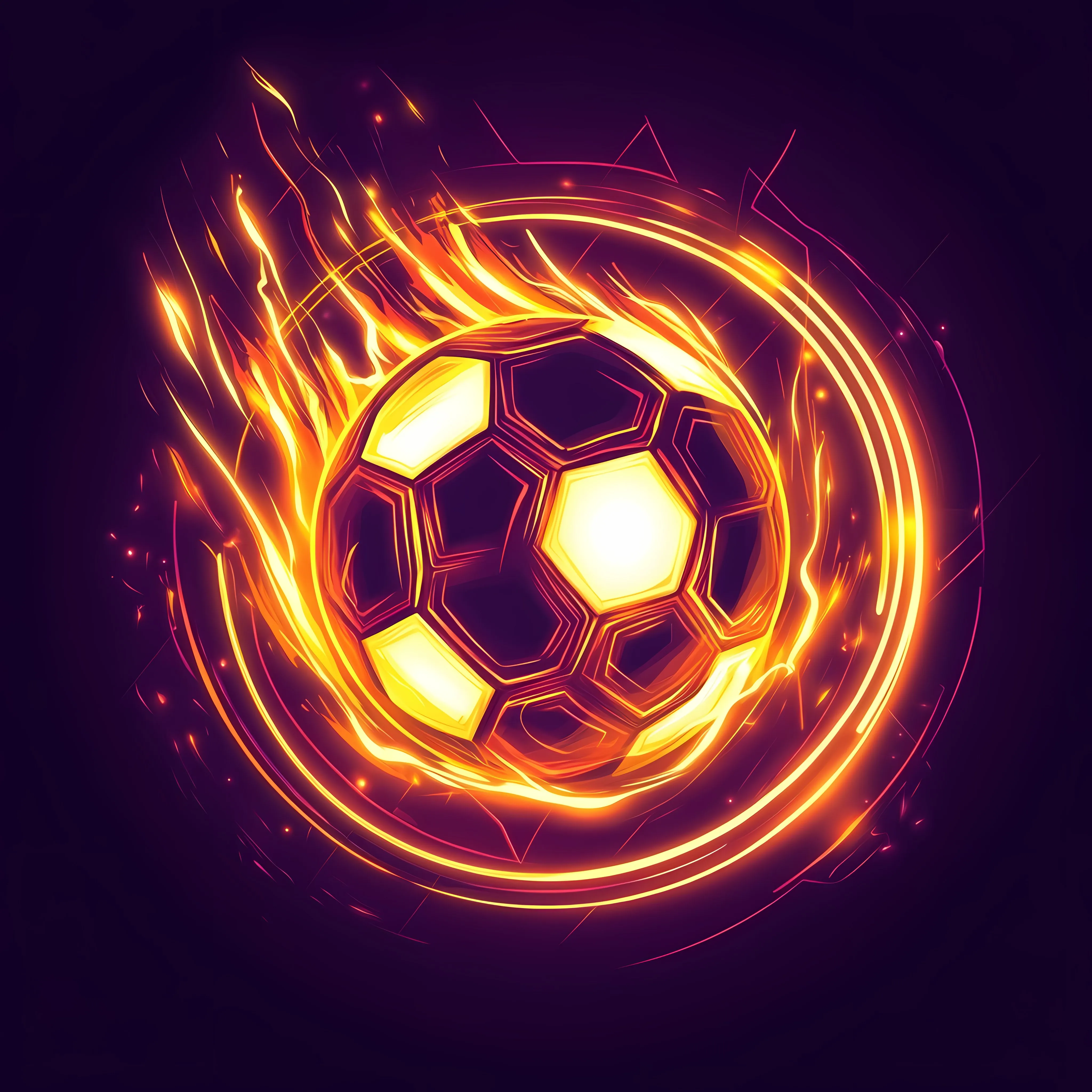 Neon Style Football Soccer Illustration — free download from Dotvec