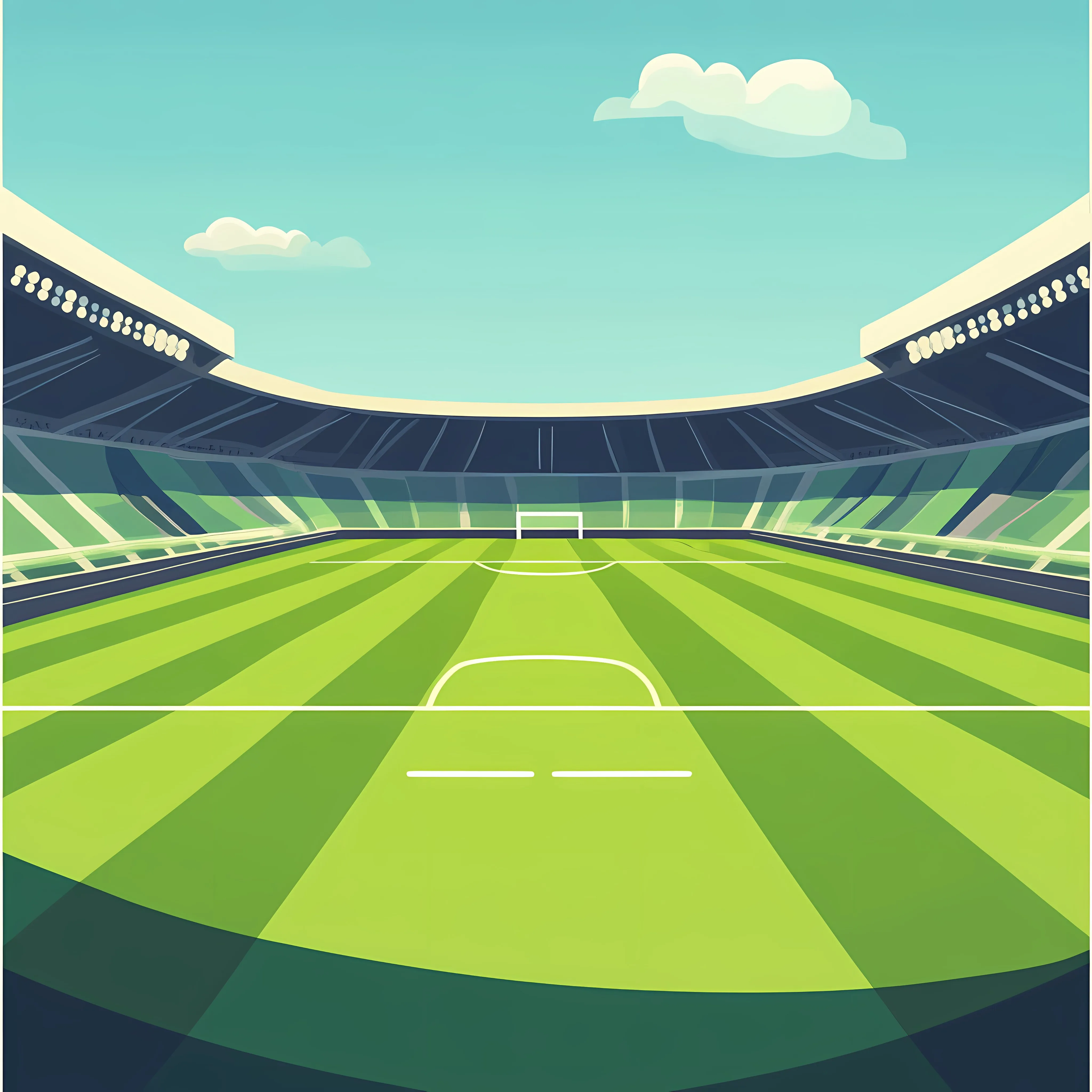 Flat Vector Soccer Stadium Illustration — free download from Dotvec